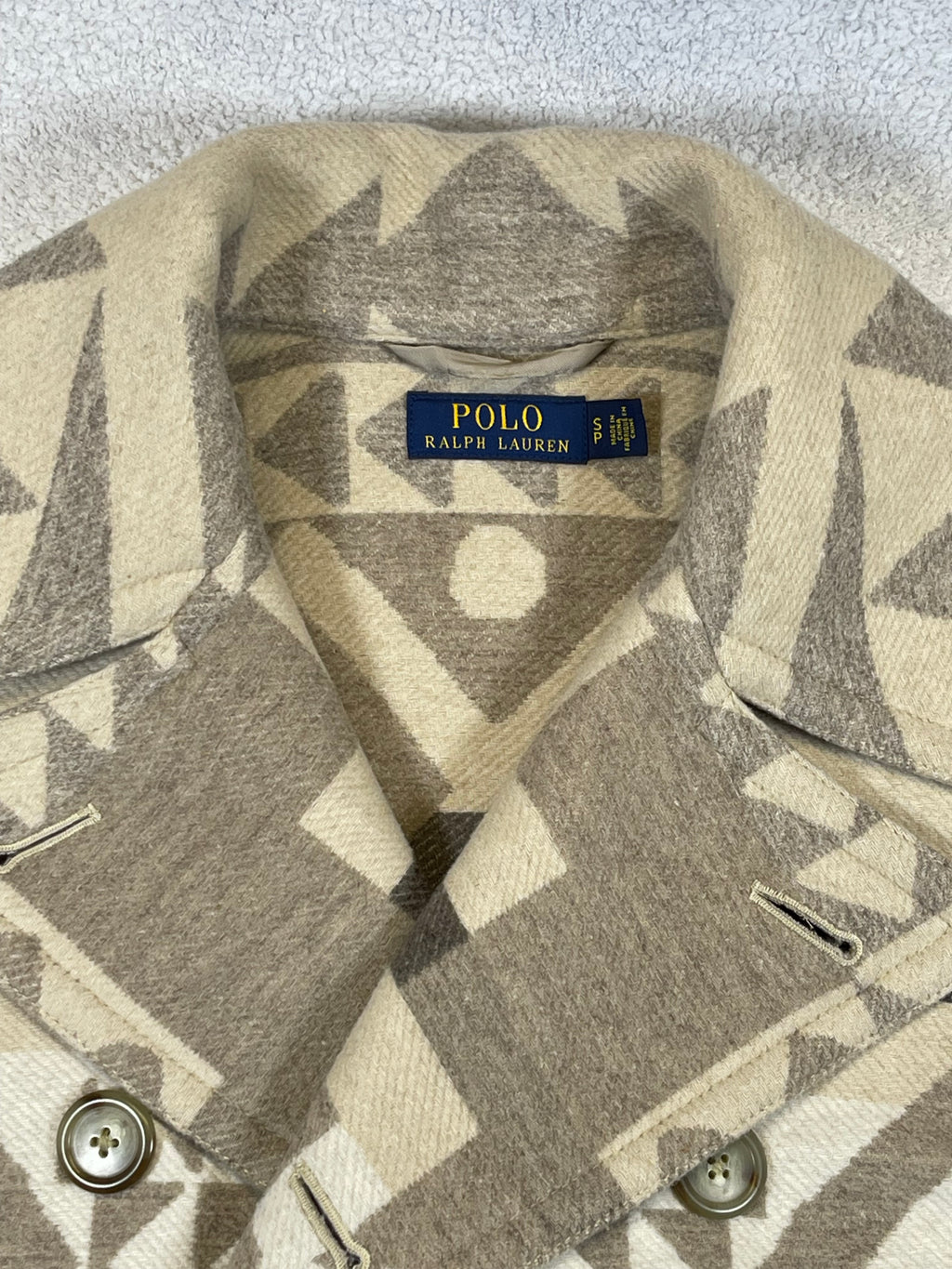 Polo Ralph Lauren Geometric Wool-Blend Peacoat