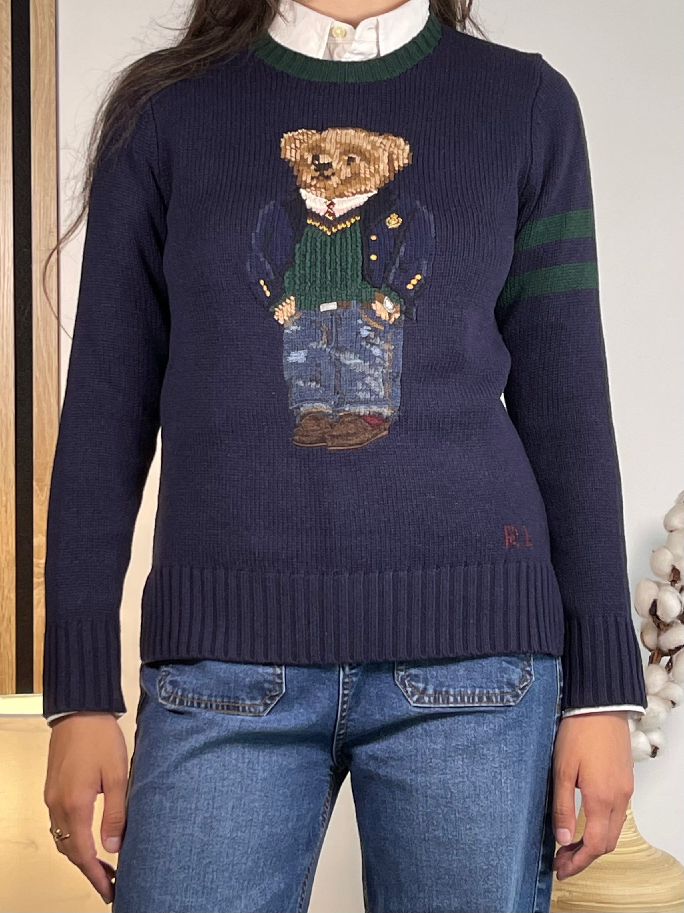 Polo Ralph Lauren Preppy Polo Bear Wool Sweater