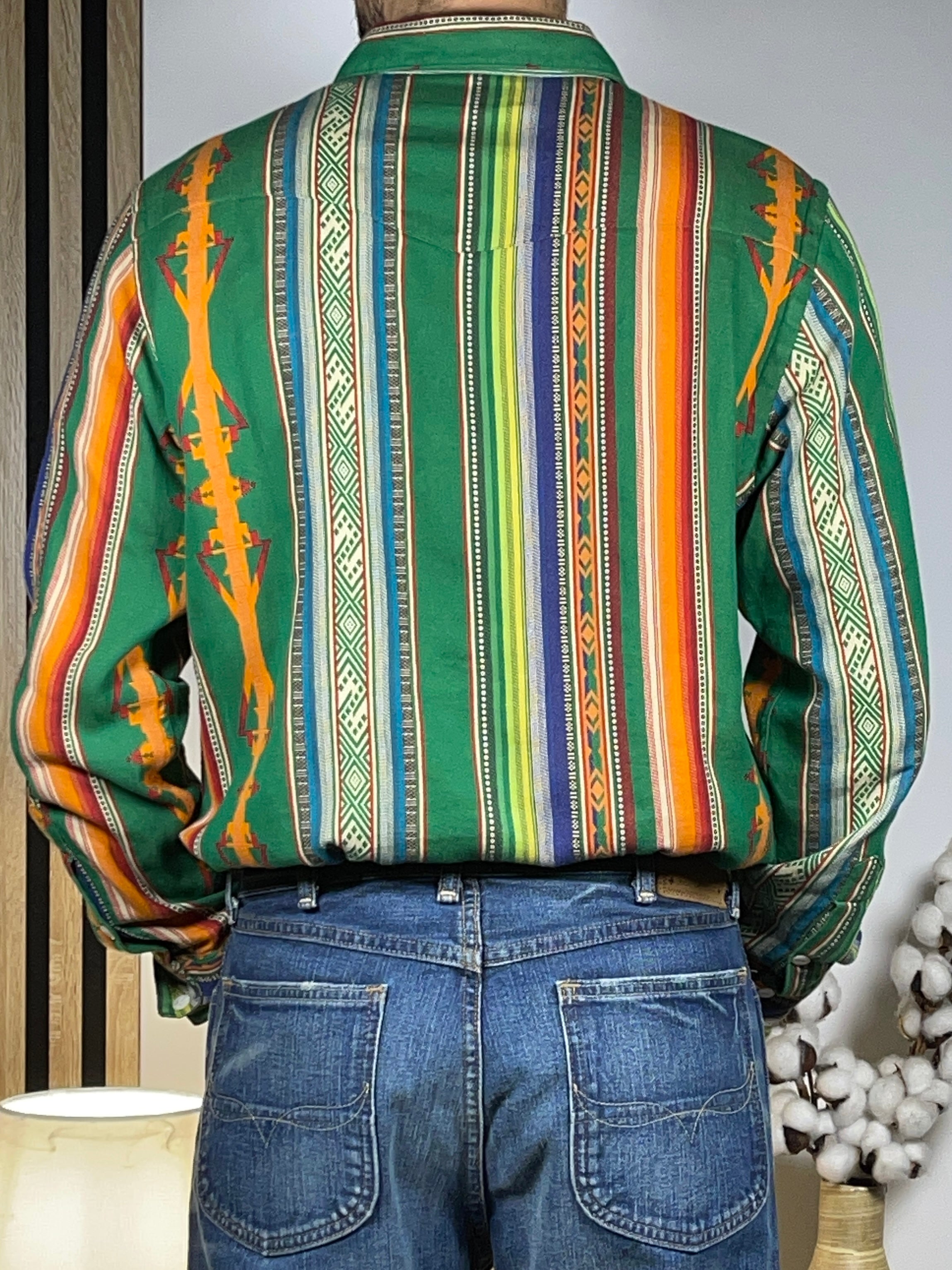 Polo by Ralph Lauren Woven Aztec Western Shirt (Vintage)