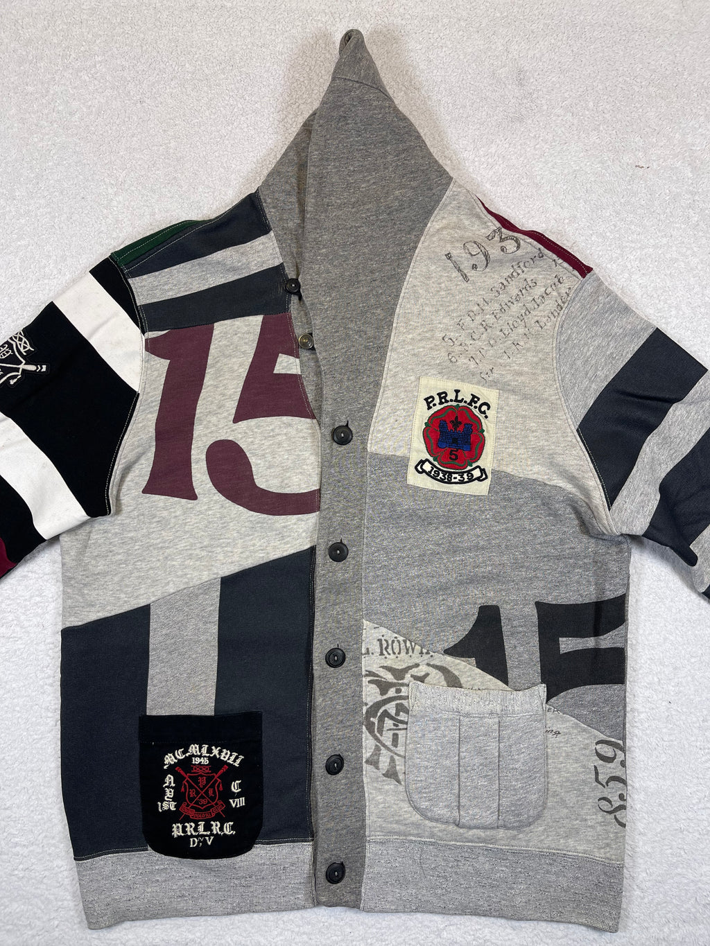Polo Ralph Lauren P.R.L.F.C. Patchwork Fleece Cardigan