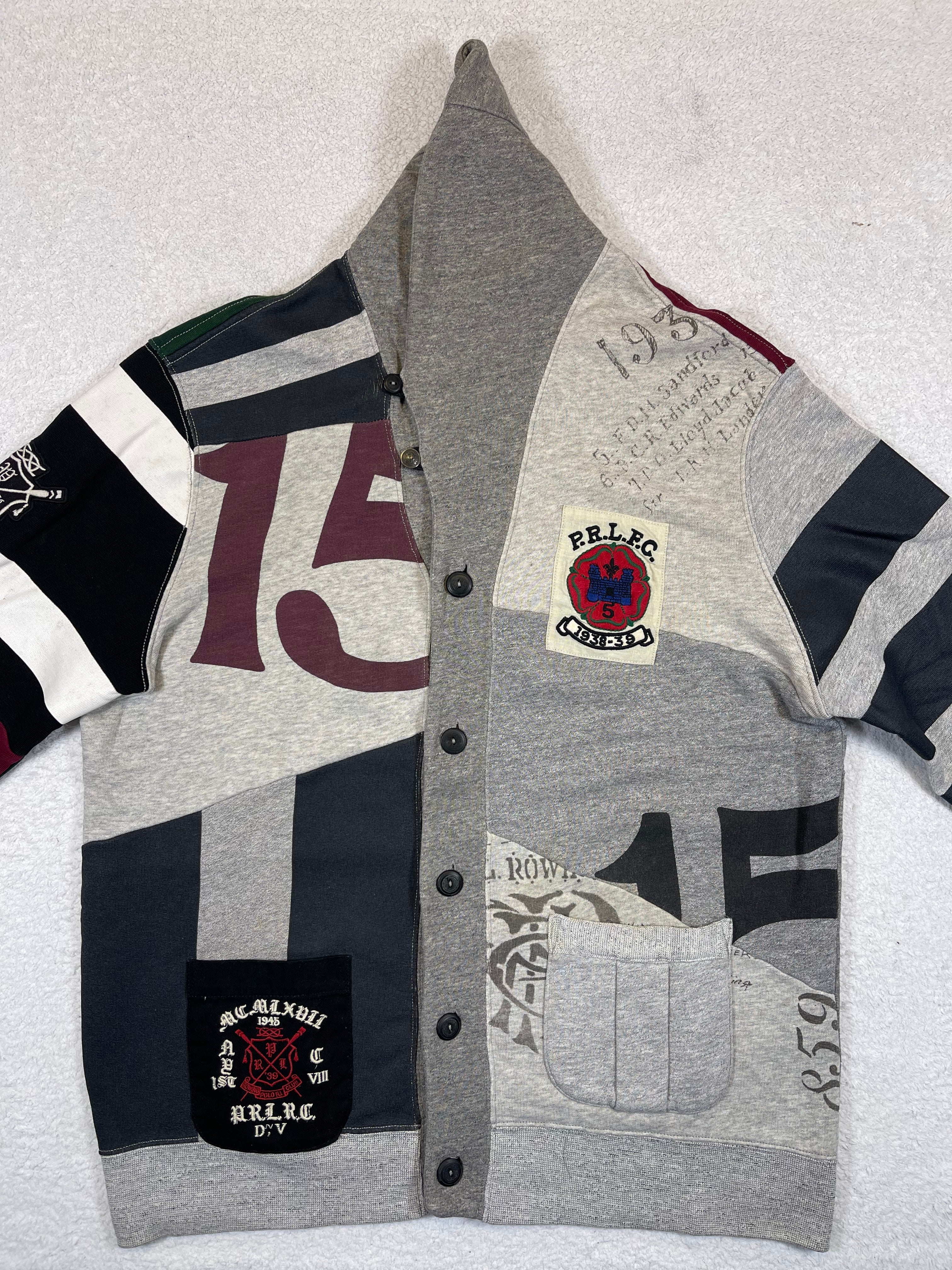 Polo Ralph Lauren P.R.L.F.C. Patchwork Fleece Cardigan