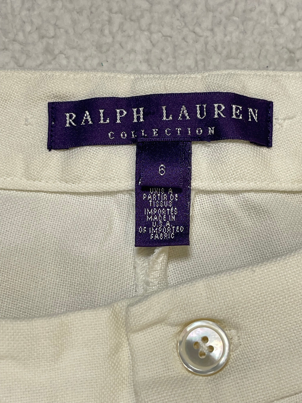 Ralph Lauren Collection Linen Blend Cropped Trousers