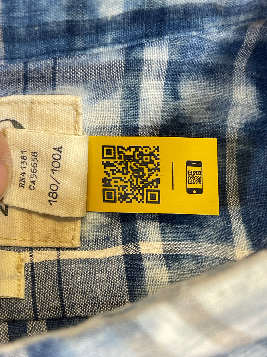 Chemise écossaise en coton Madras indigo Polo Ralph Lauren Denim&Supply