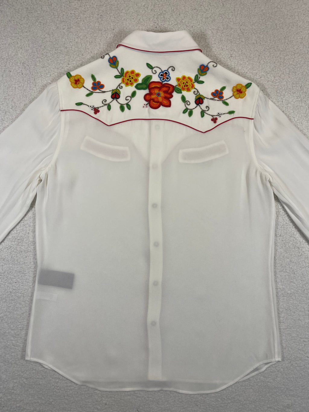Ralph Lauren Collection Embroidered Satin Western Shirt