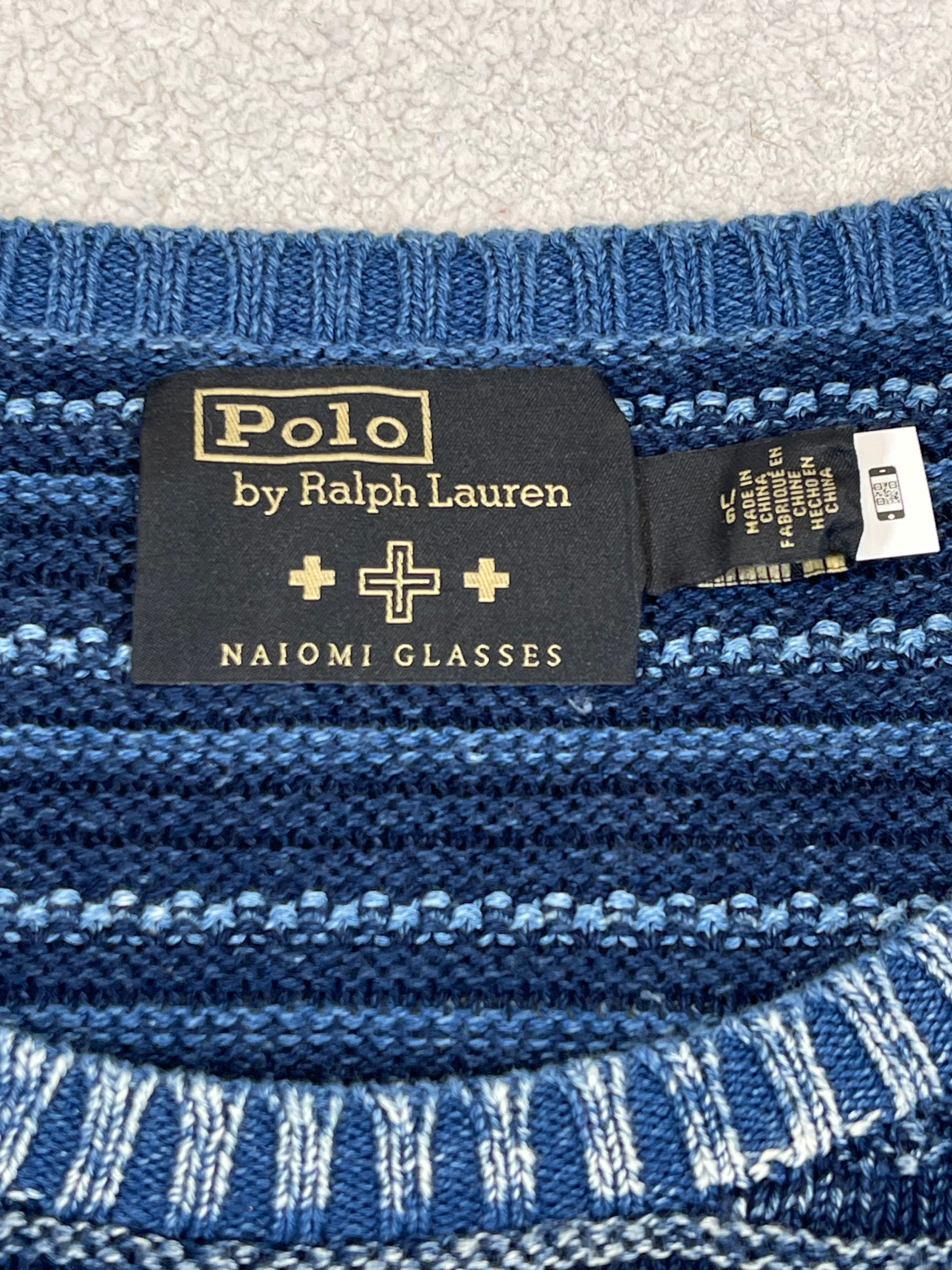 Polo by Ralph Lauren x Naiomi Glasses Indigo Cotton Sweater (2024)
