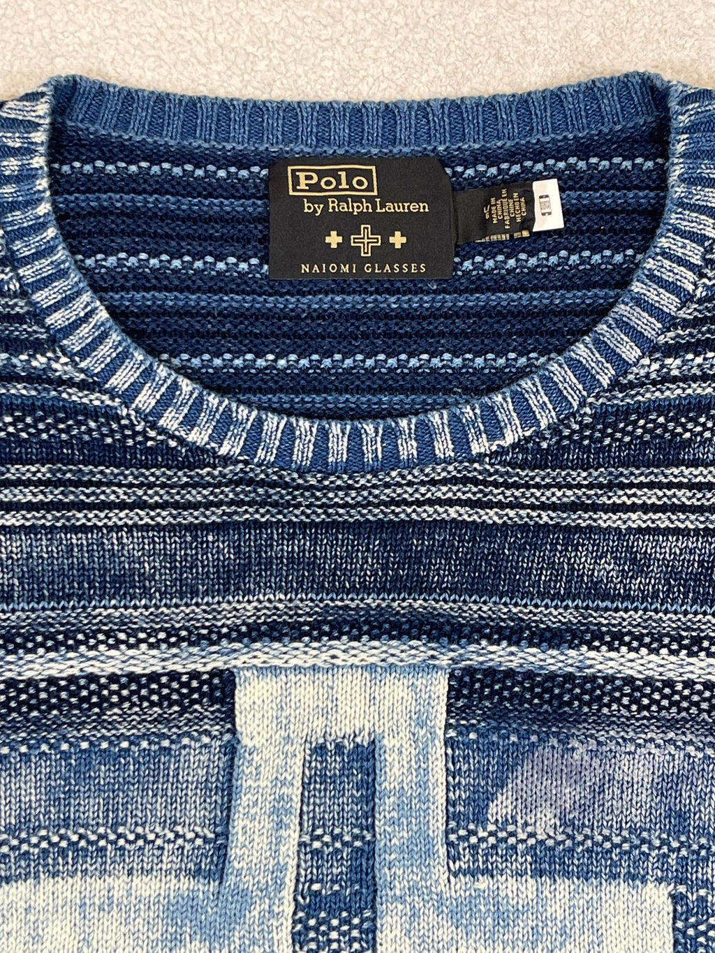 Polo by Ralph Lauren x Naiomi Glasses Indigo Cotton Sweater (2024)