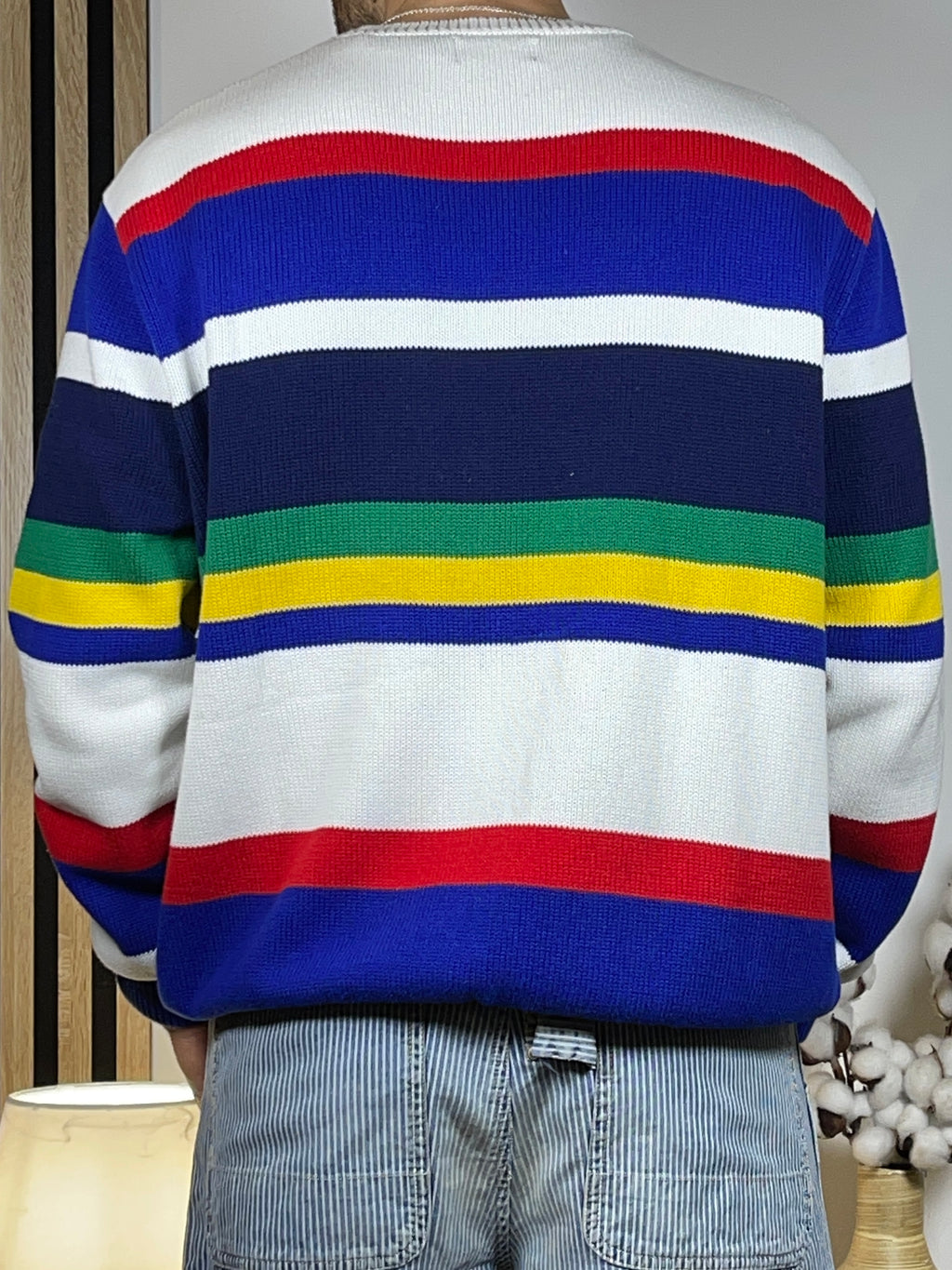 Polo Ralph Lauren Nautical-Inspired Striped Cotton Sweater XL