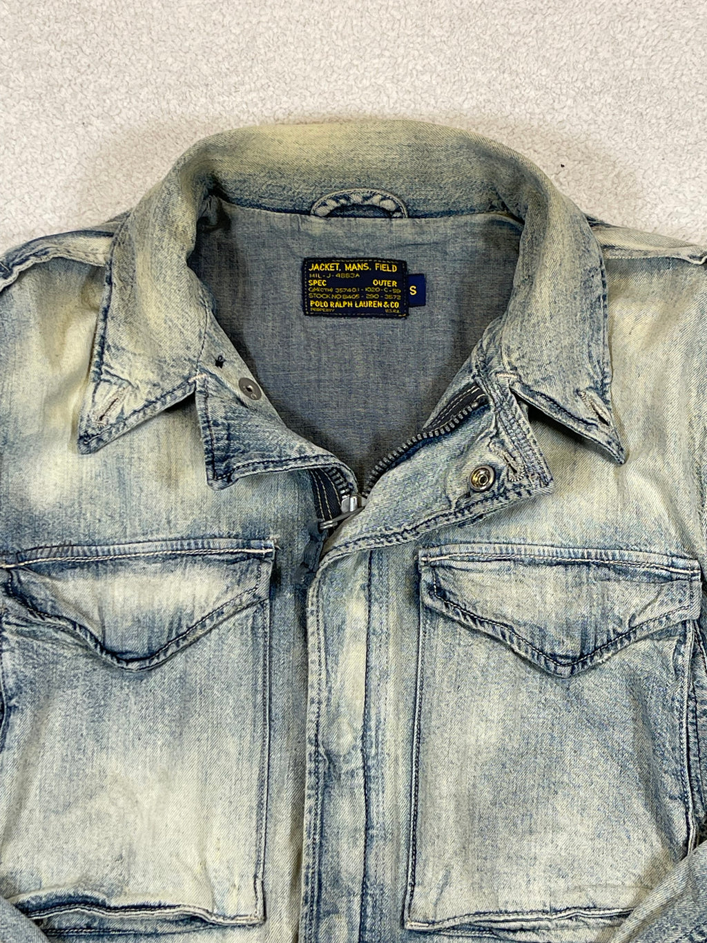Polo Ralph Lauren & Co. Distressed Denim Field Jacket