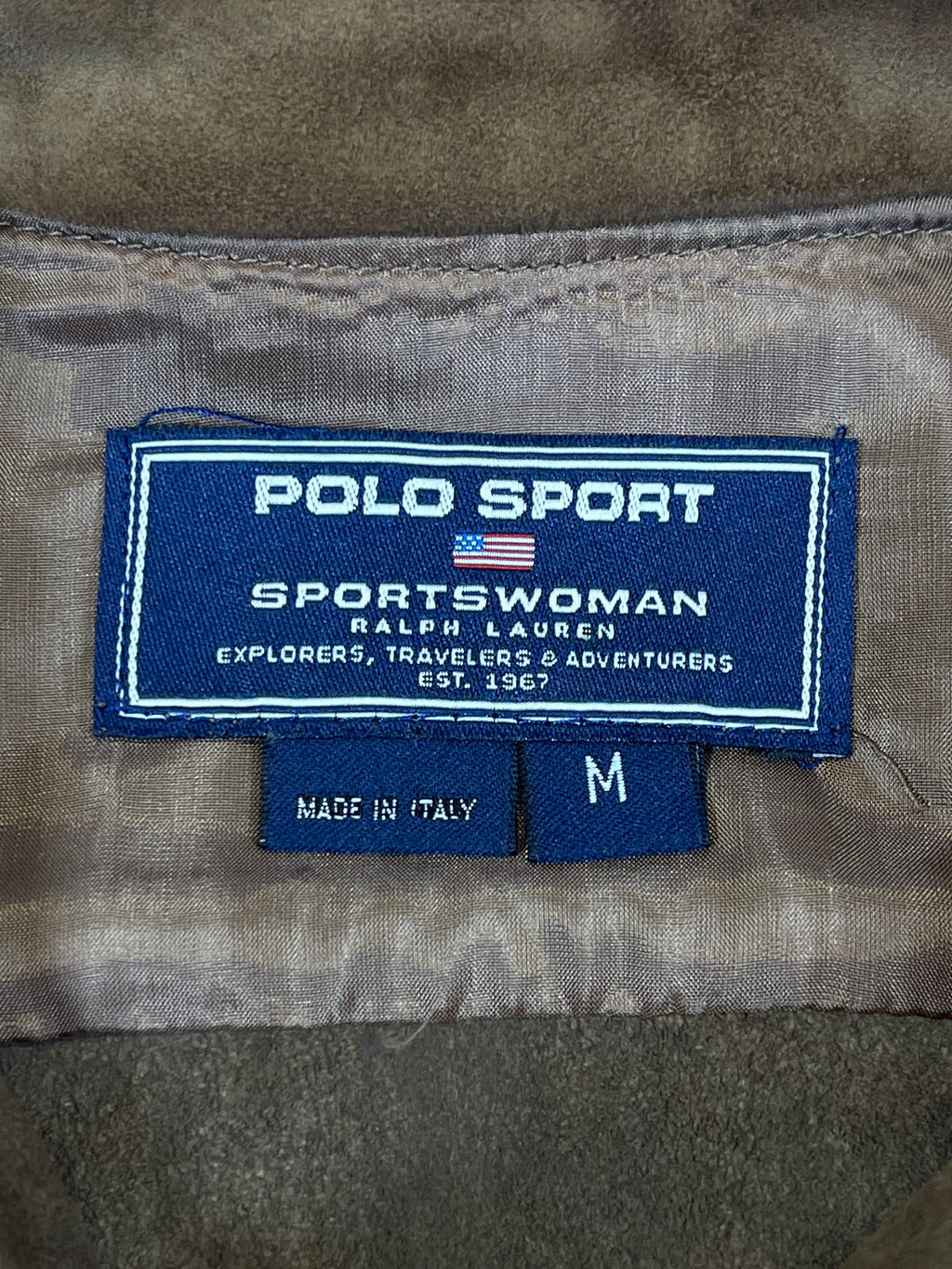 Ralph Lauren Polo Sport Vintage Polo Sportswoman Goat Suede Overshirt M