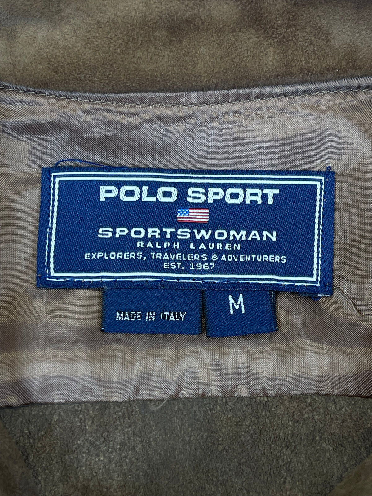 Ralph Lauren Polo Sport Vintage Polo Sportswoman Goat Suede Overshirt M