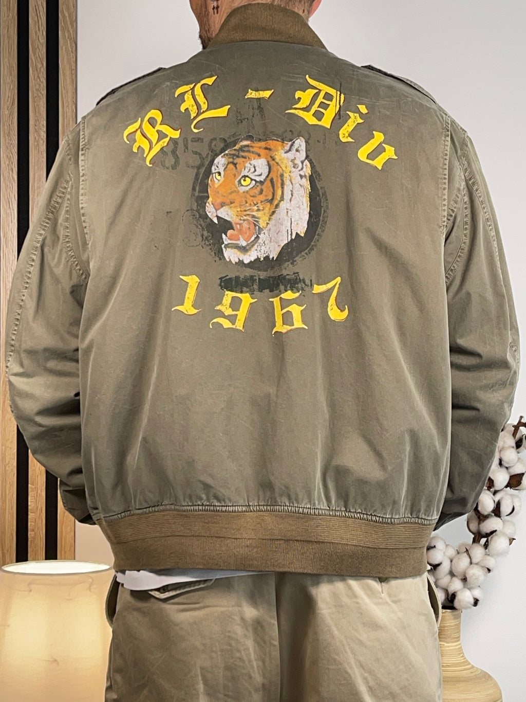 Polo by Ralph Lauren & Co. Vintage RL Tigers Div. 1967 Cotton Twill Bomber Jacket