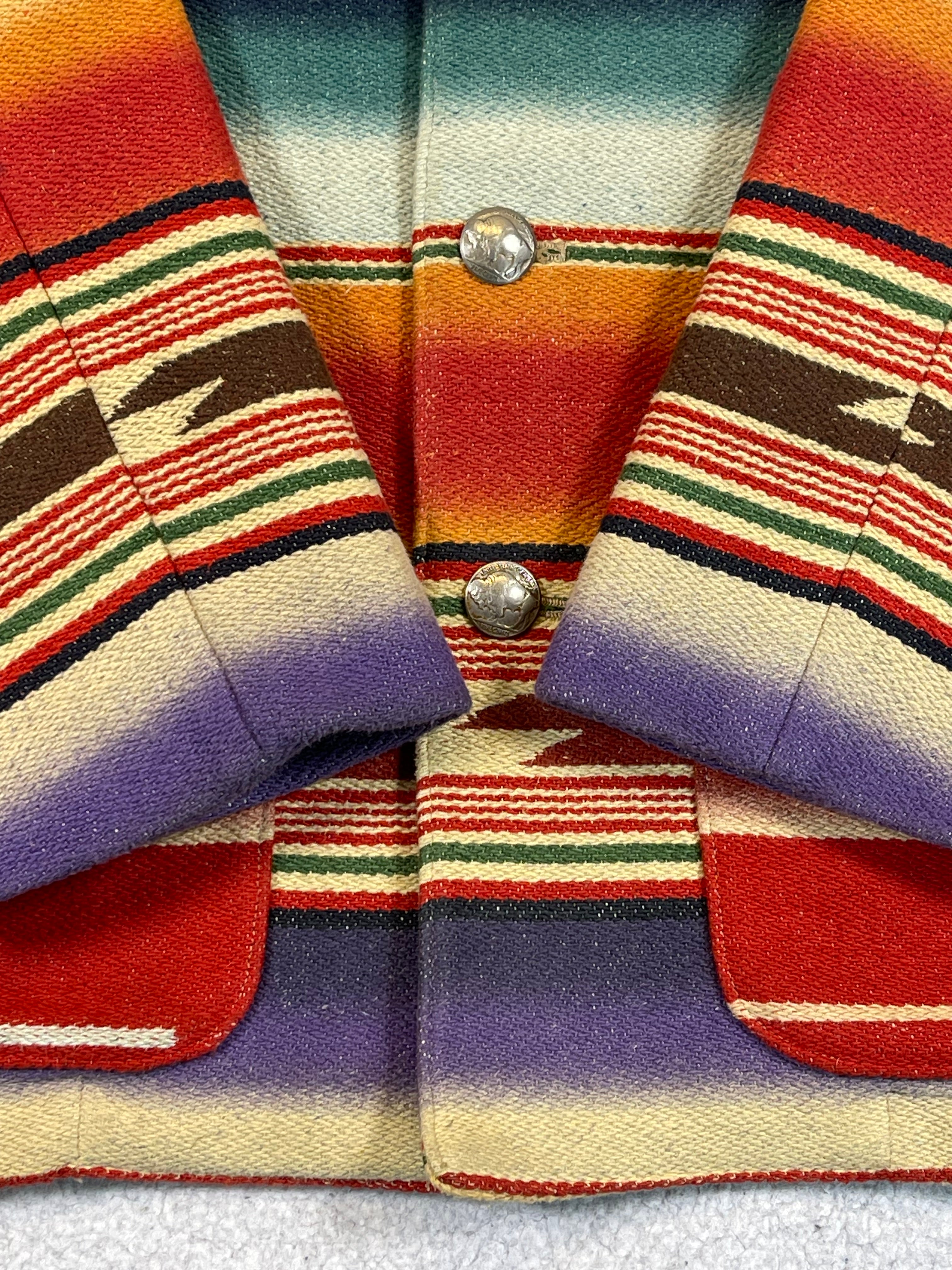 Veste de travail Ralph Lauren Country motif aztèque (Vintage années 90, Fabriquée aux États-Unis)