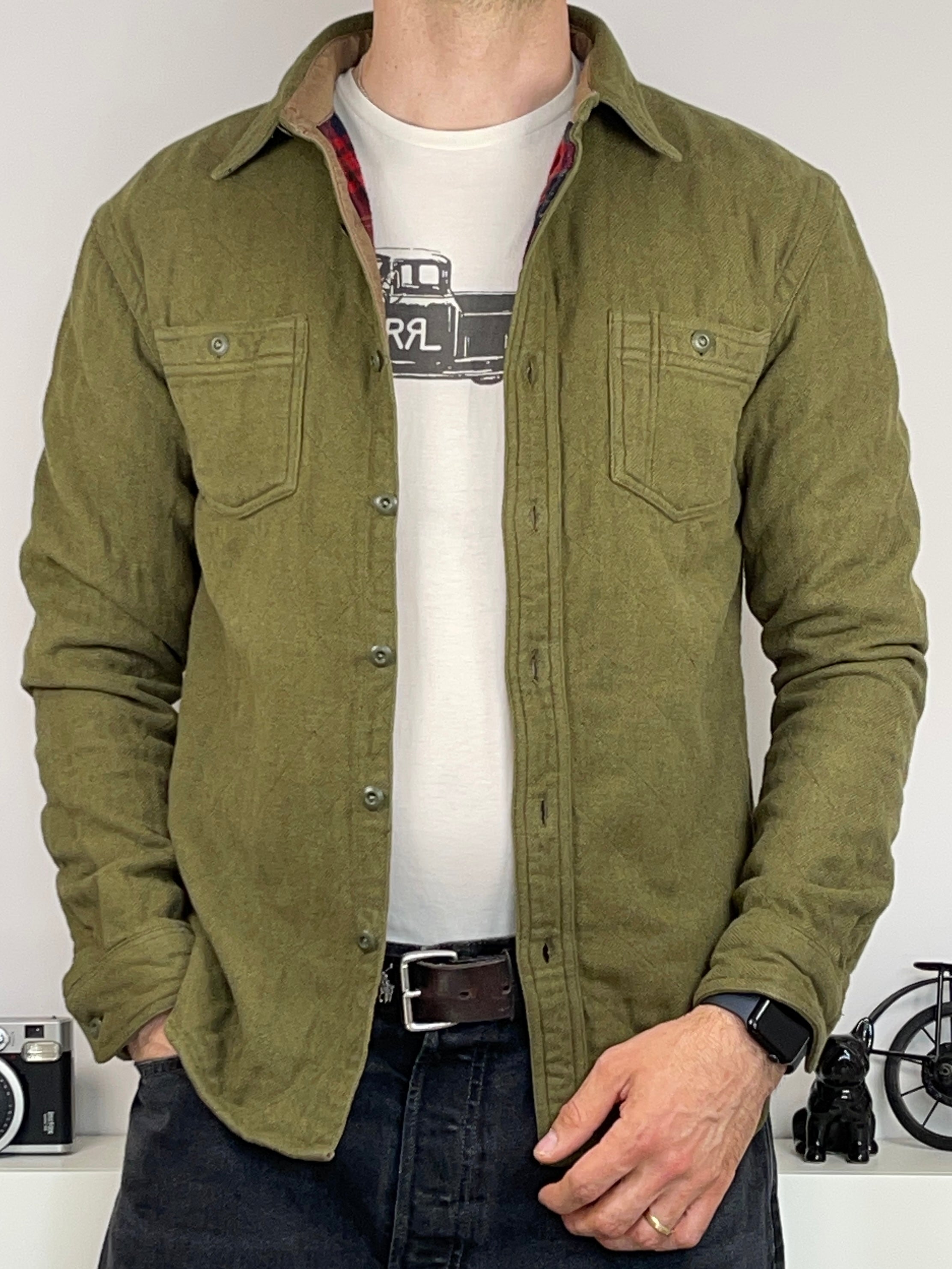RRL Double RL Quilted Jacquard Overshirt
