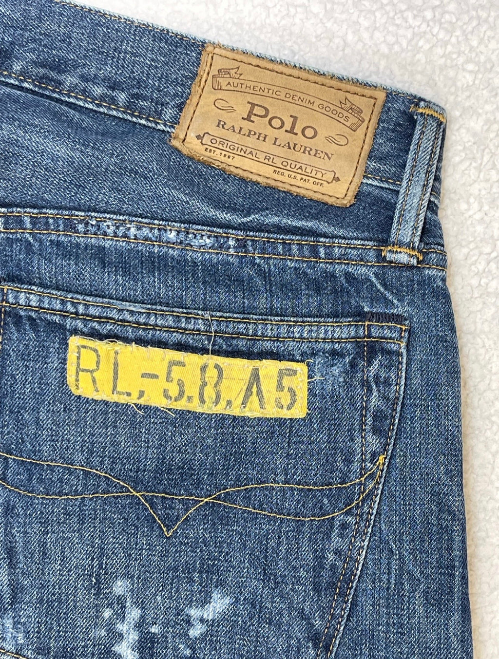 Polo Ralph Lauren Expedition Vintage Classic Fit Aged Denim Jeans (2022)