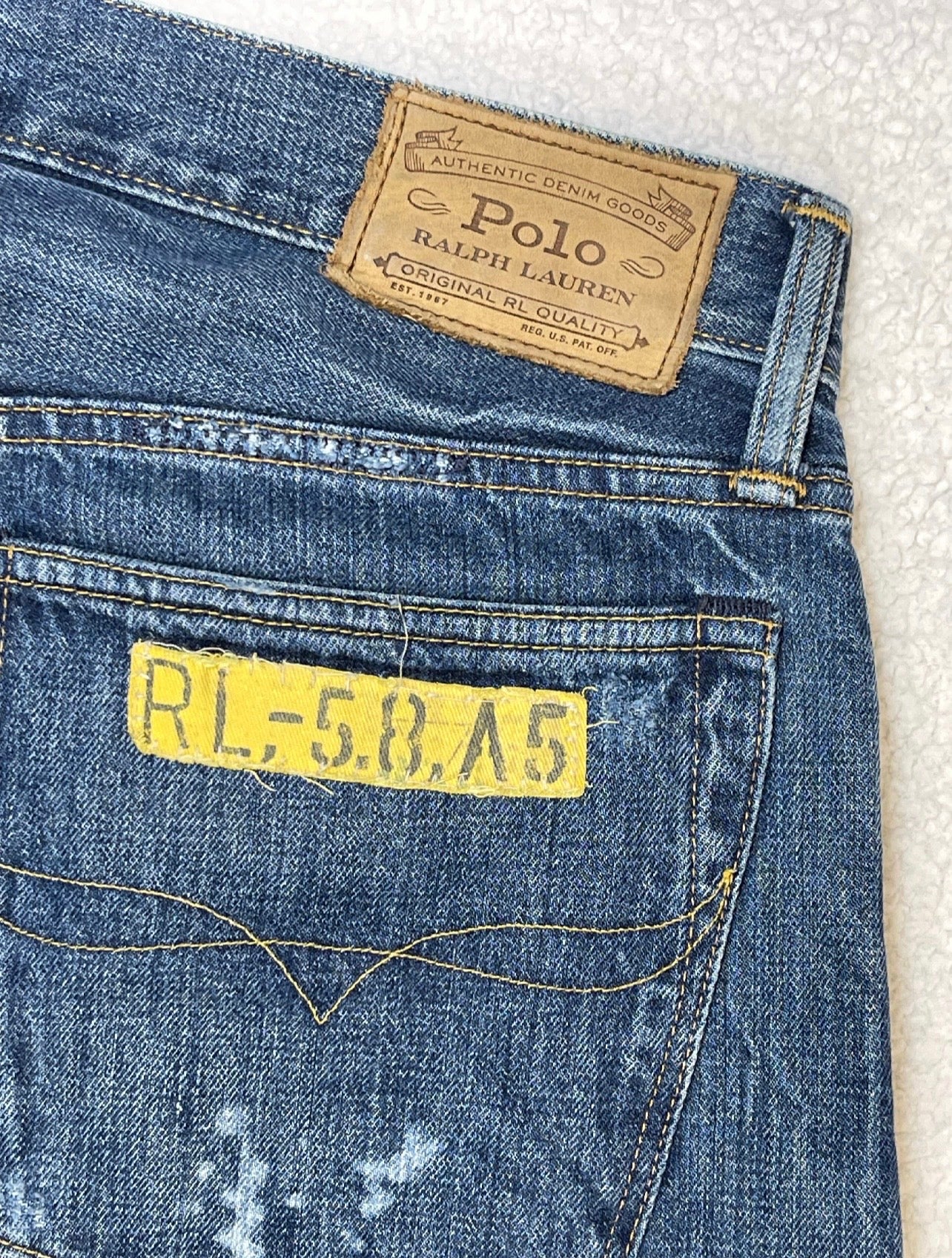 Polo Ralph Lauren Expedition Vintage Classic Fit Aged Denim Jeans (2022)