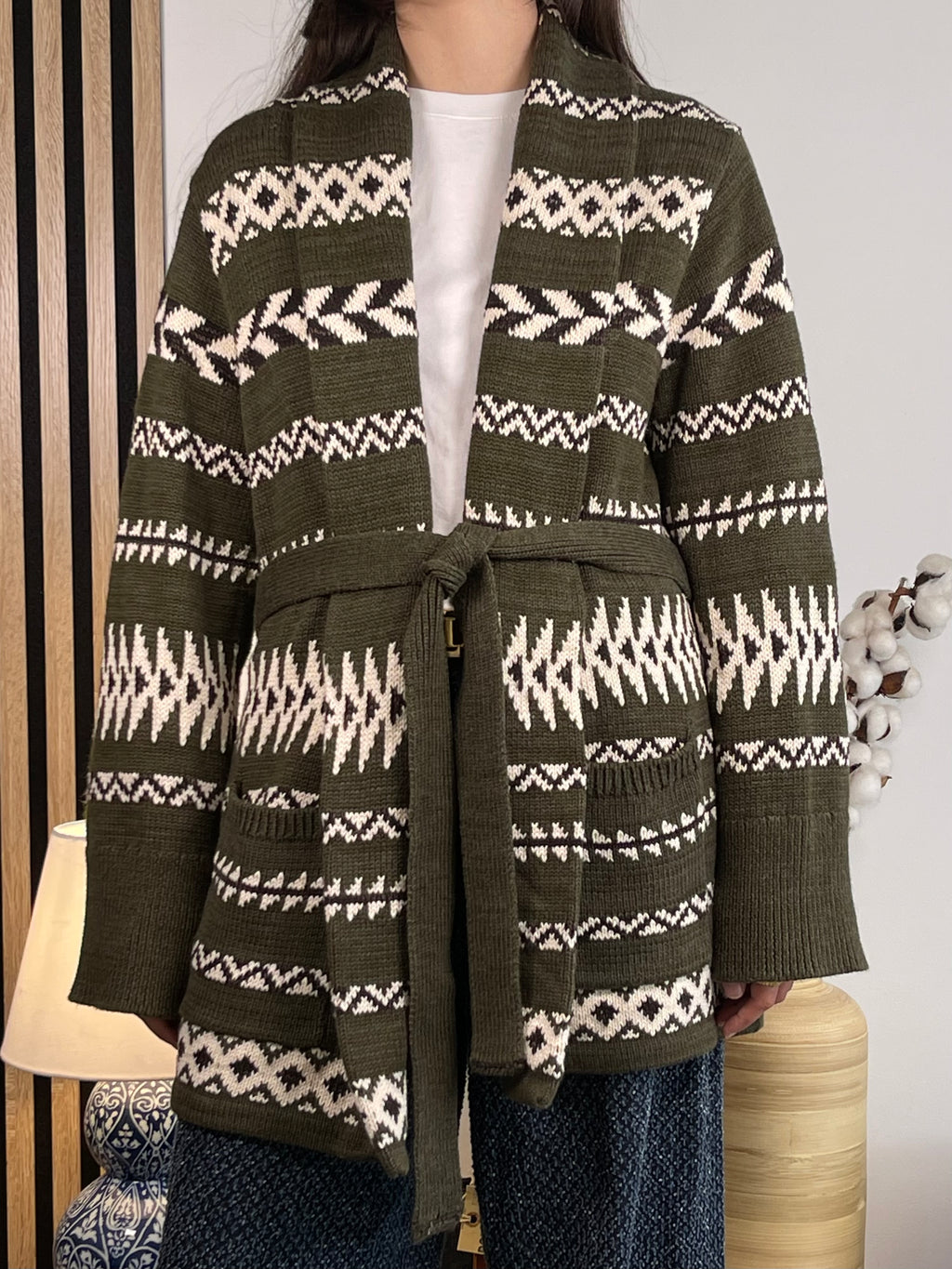 Polo Ralph Lauren Geometric Shawl-Collar Cardigan