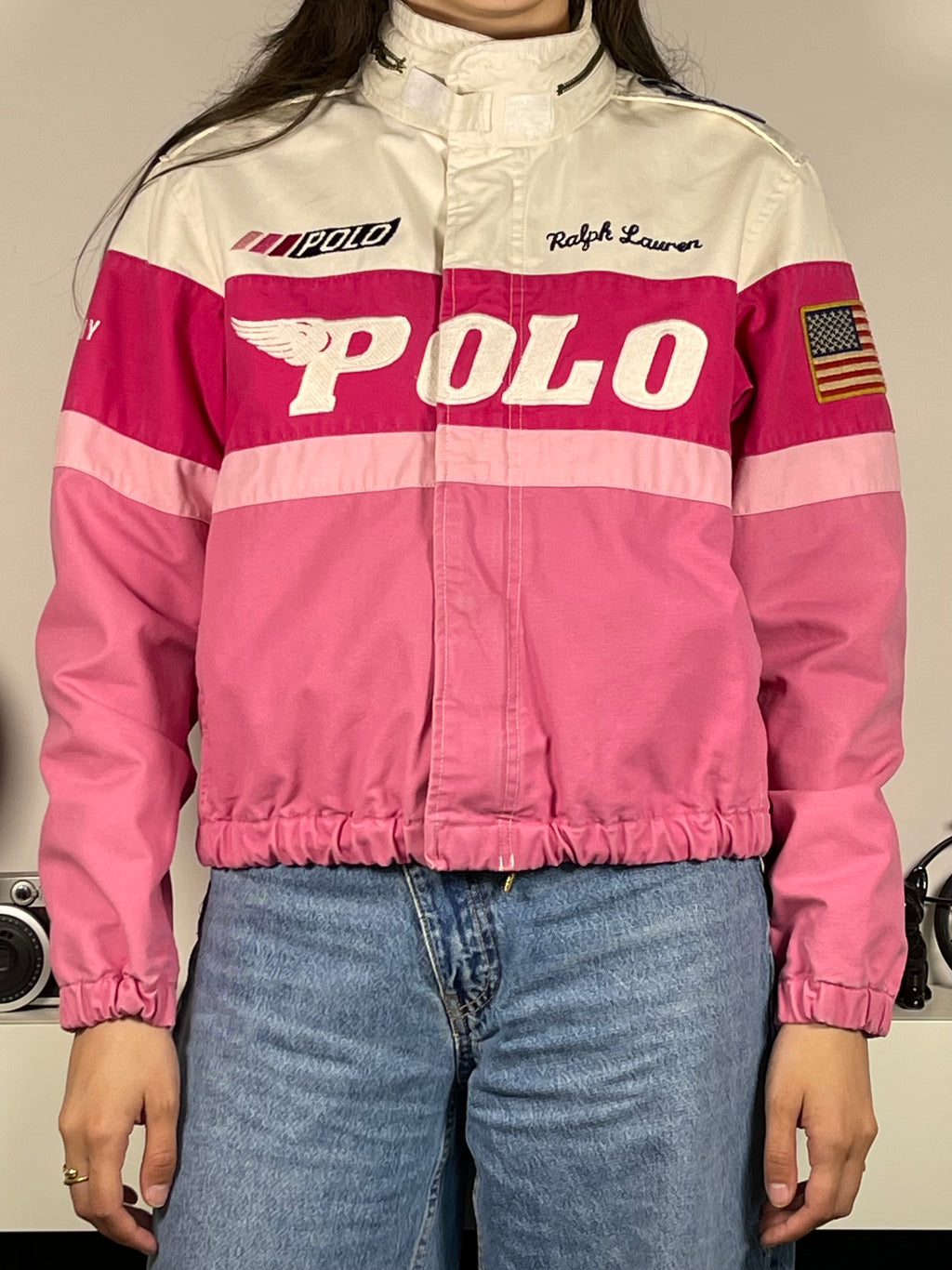 Pink Pony Ralph Lauren Racing Canvas Jacket