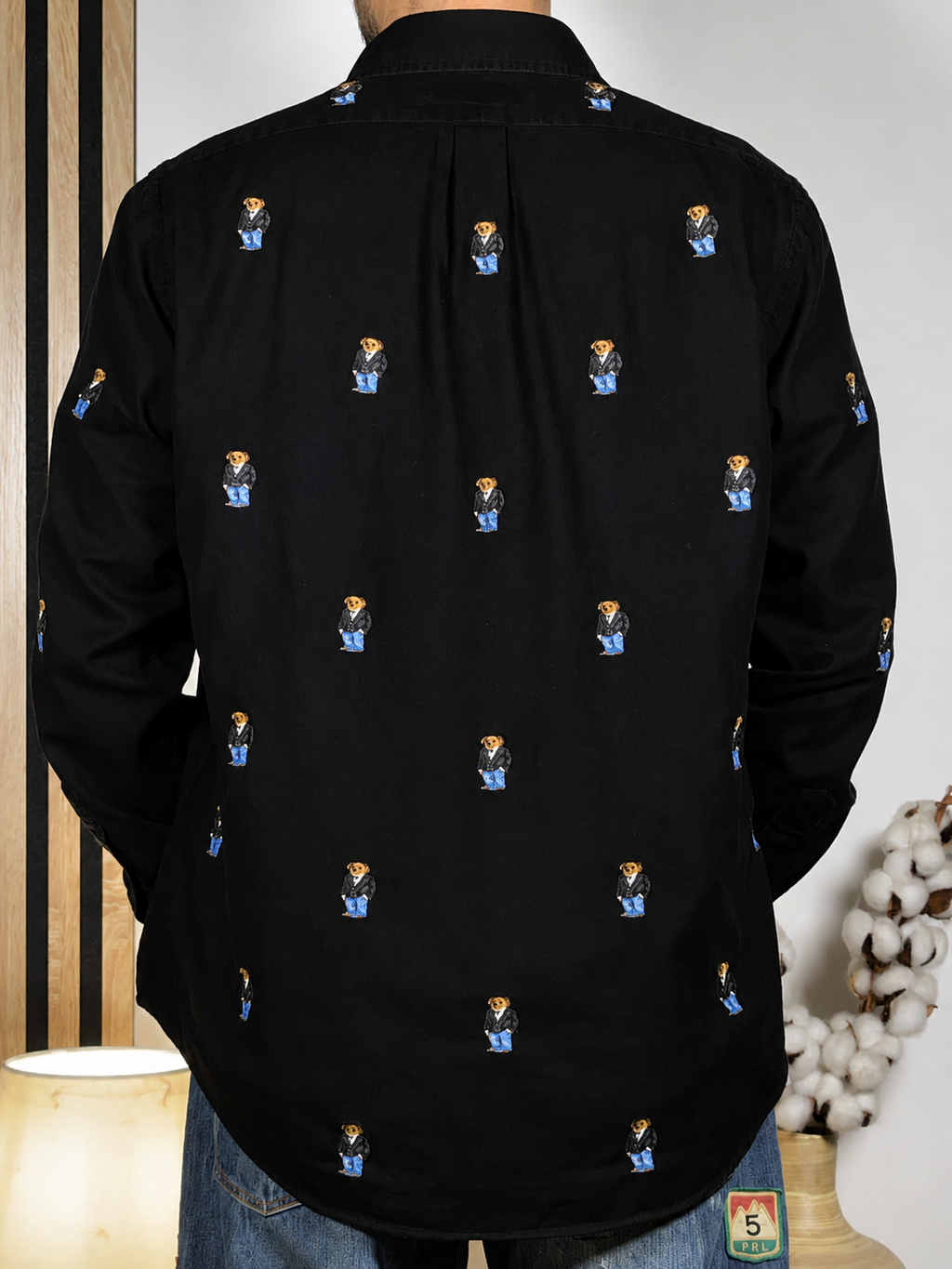 Ralph Lauren Polo Bear Smocking Cotton Shirt