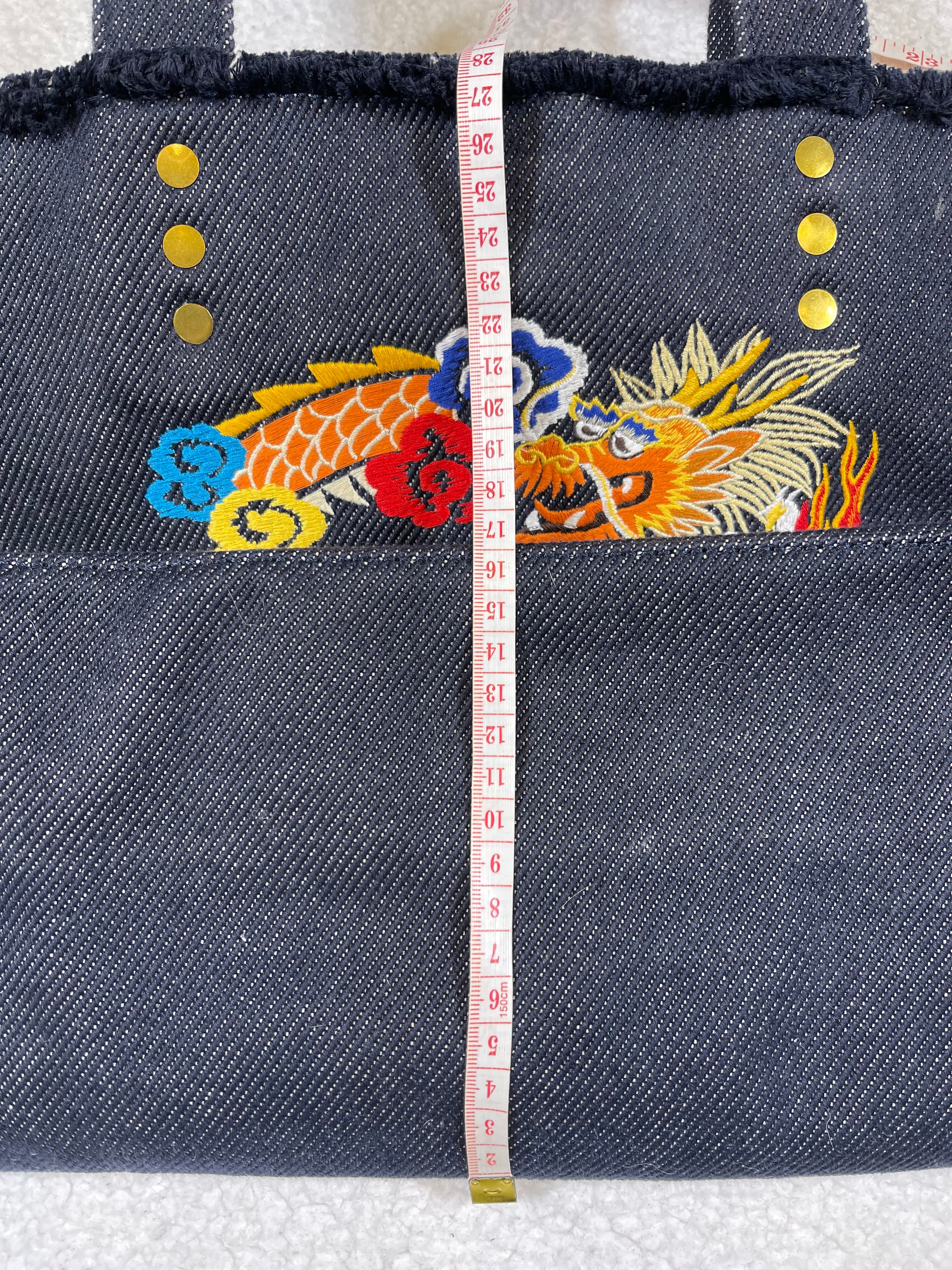 Polo Ralph Lauren Airborne Div. 5 Denim Tote Bag