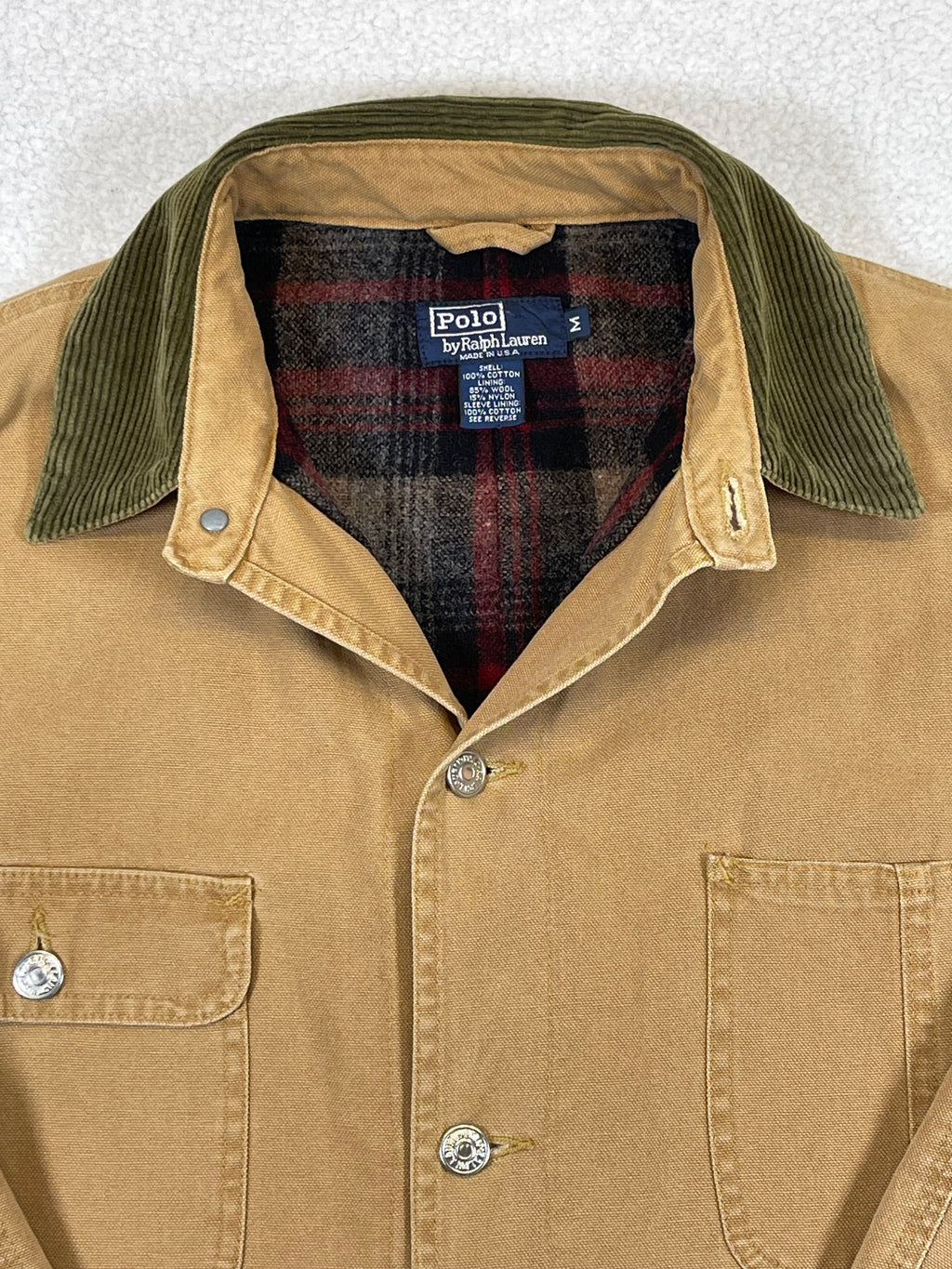 Polo Ralph Lauren Wool-Lined Canvas Workwear Jacket — Made in USA (Vintage 2000s)