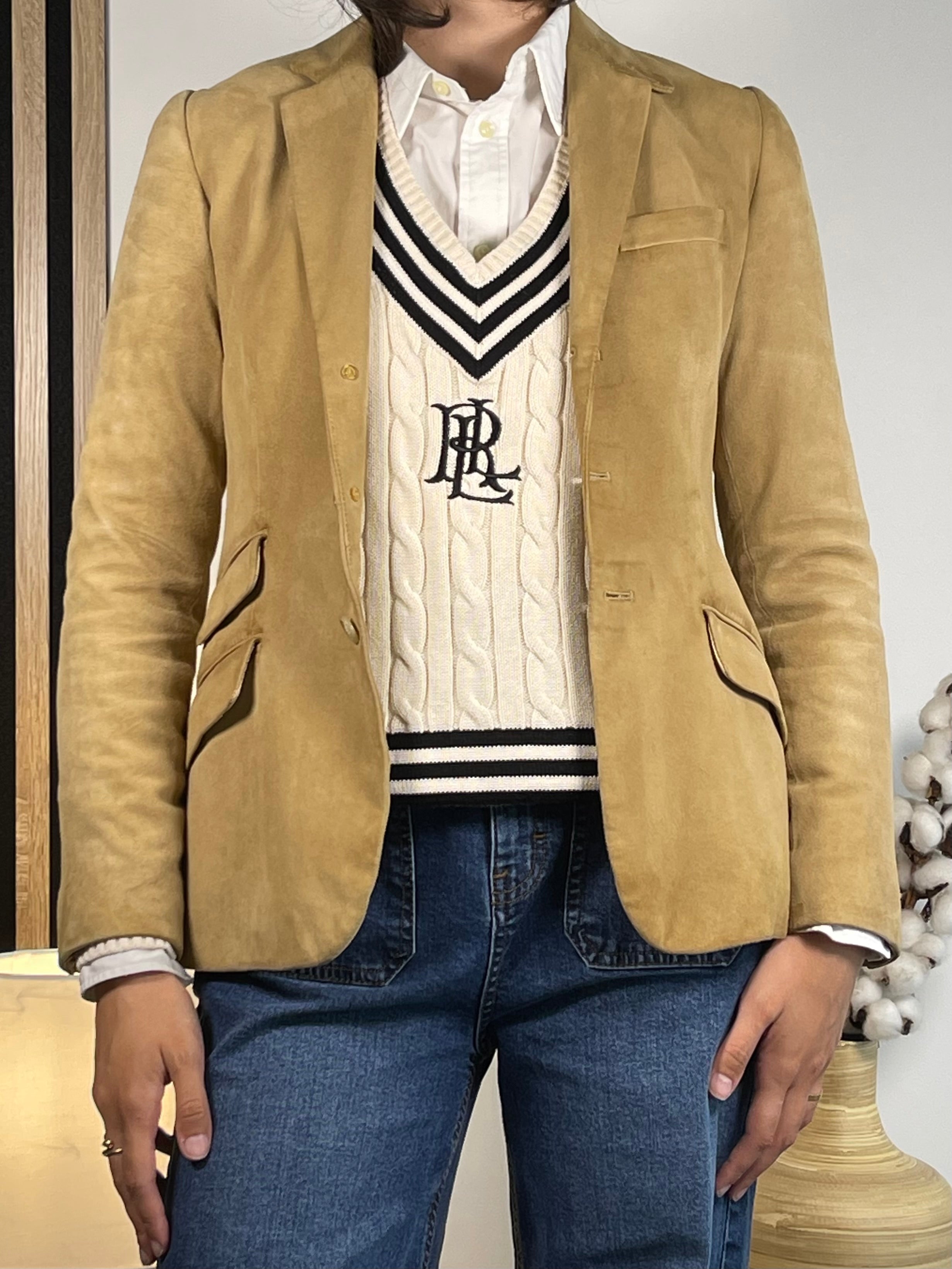 Ralph Lauren Vintage Goat Suede Blazer