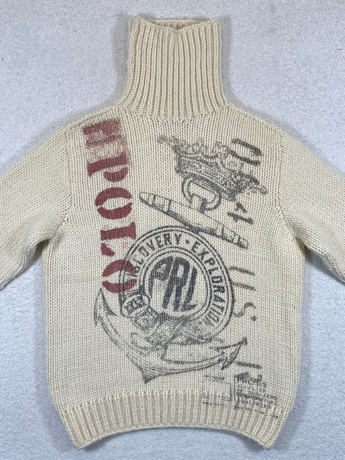 Polo by Ralph Lauren Vintage Nautical-Inspired Wool Turtleneck Sweater S