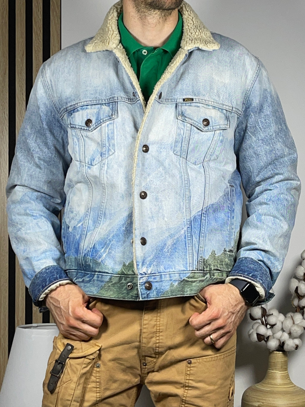 Polo Ralph Lauren Pattern-Lined Denim Trucker Jacket
