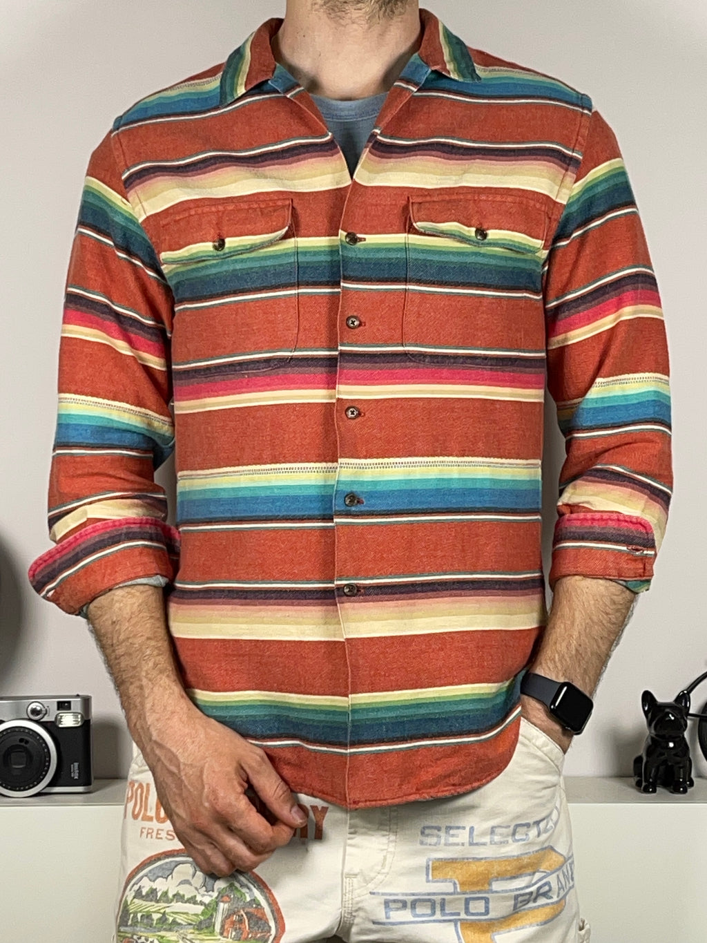 Ralph Lauren Aztec Madras Safari Shirt (Vintage 90s)