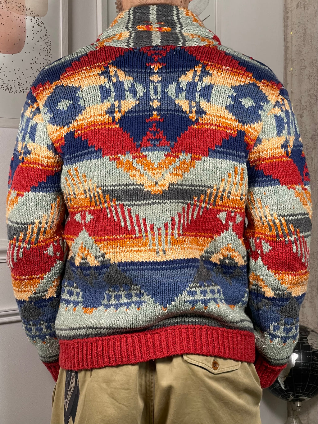 Denim & Supply Ralph Lauren Aztec Cotton Blend Cardigan (Vintage)