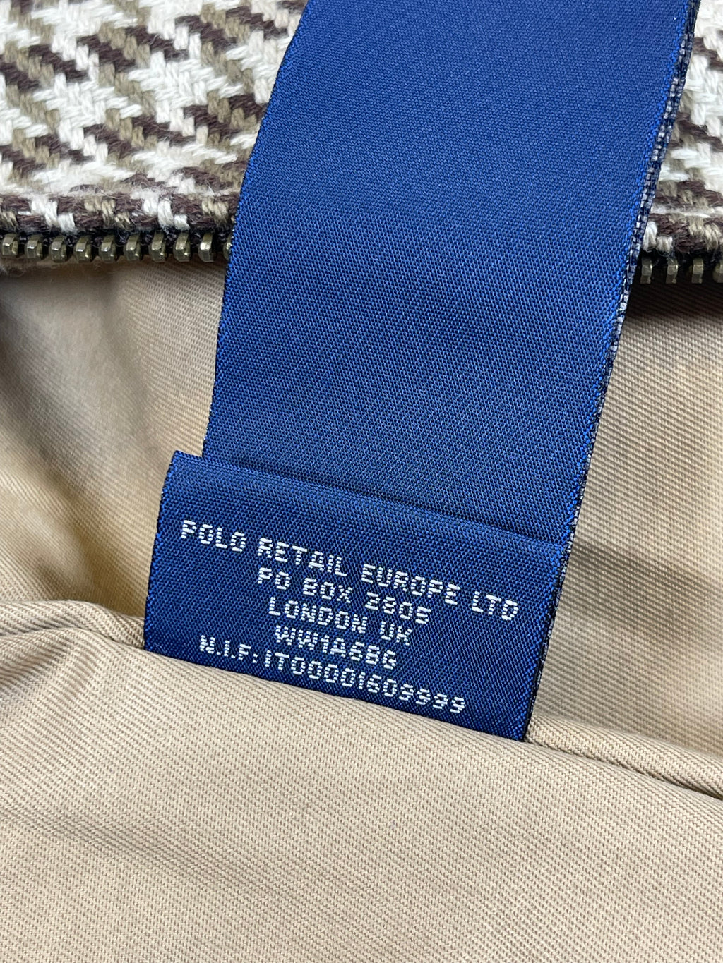 Polo Golf Ralph Lauren Houndstooth Linen Blend Jacket (Vintage)