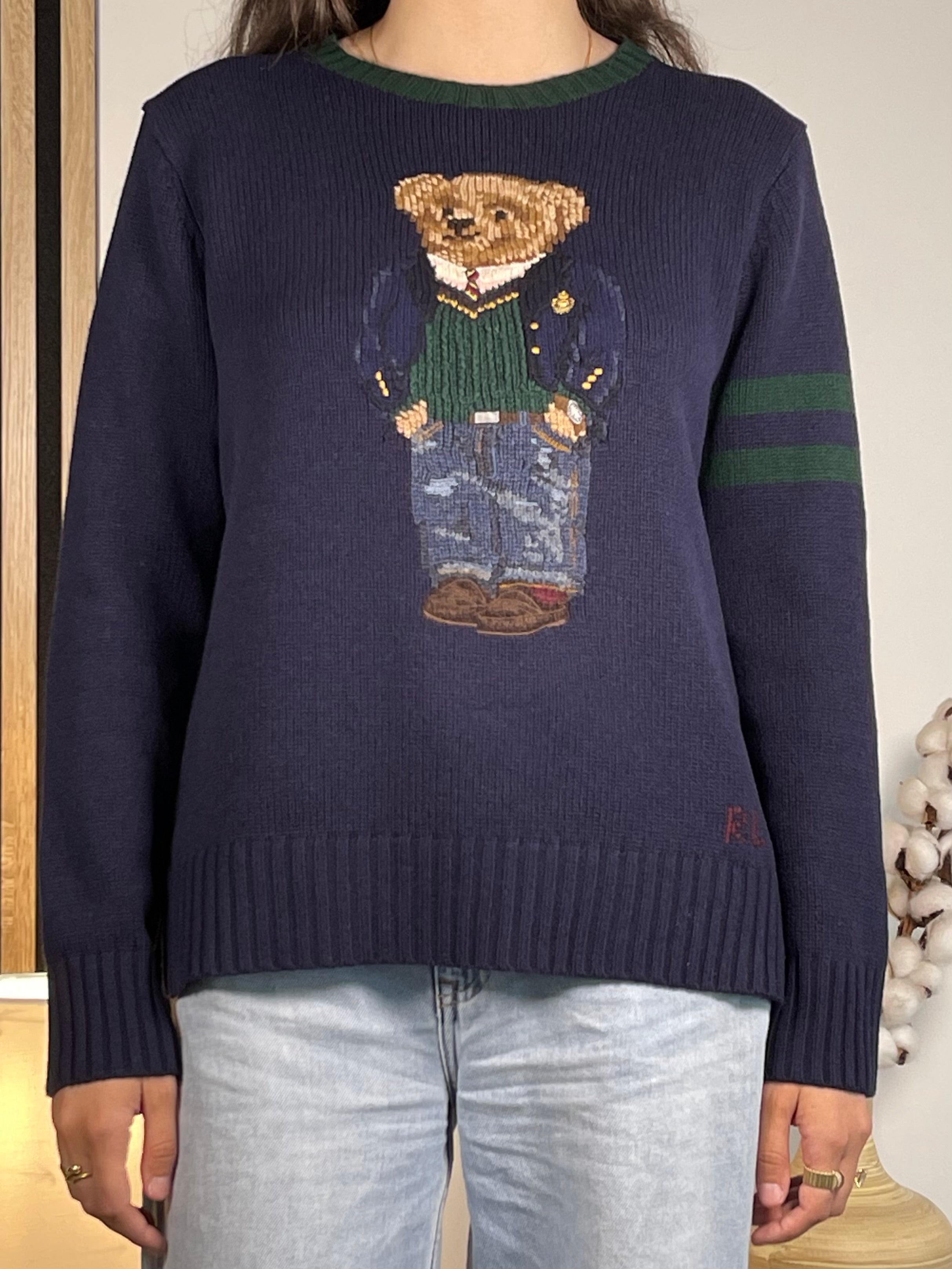 Polo Ralph Lauren Preppy Polo Bear Wool Sweater
