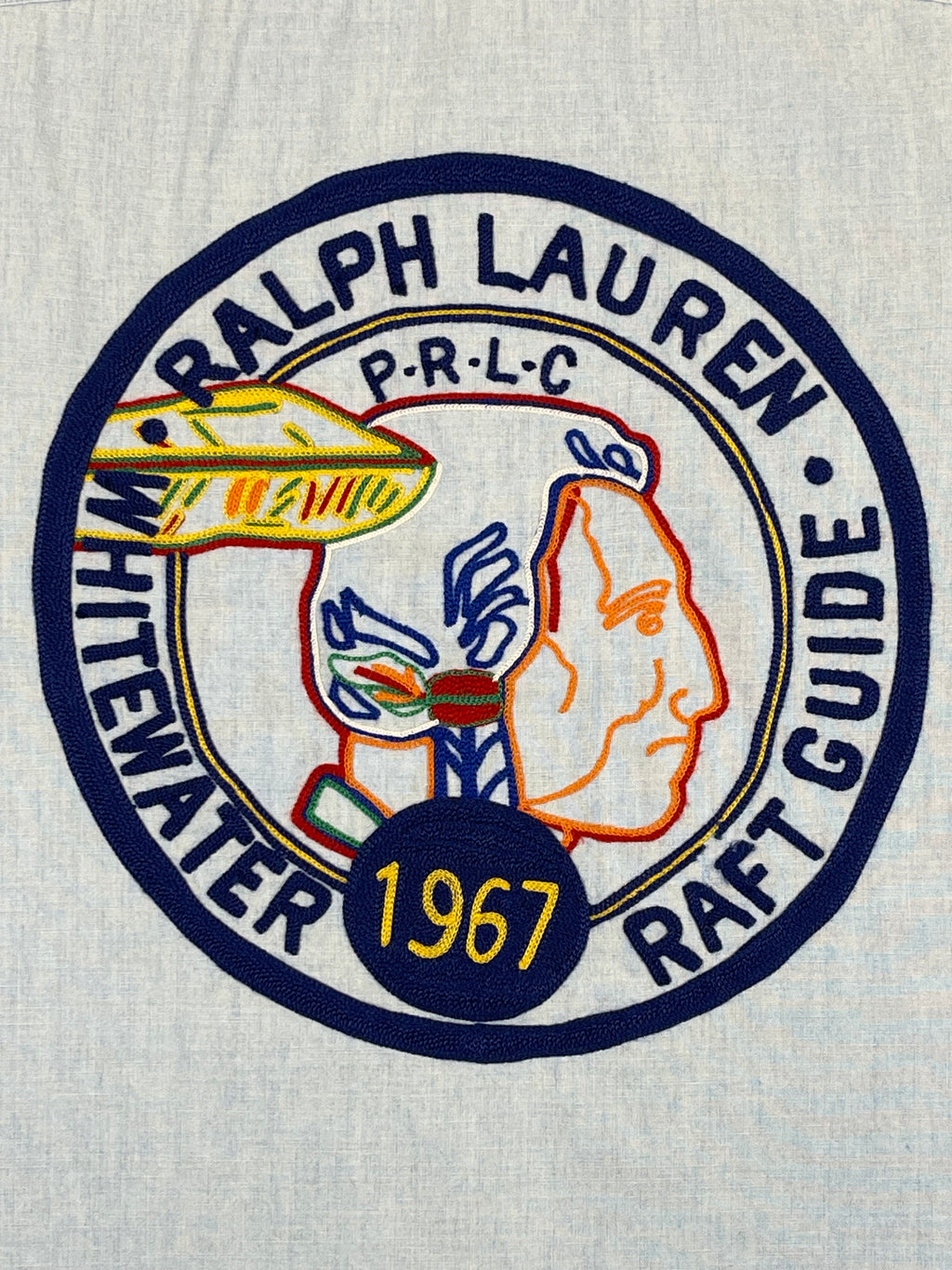 Polo by Ralph Lauren Vintage Patterned Chambray Workwear Shirt