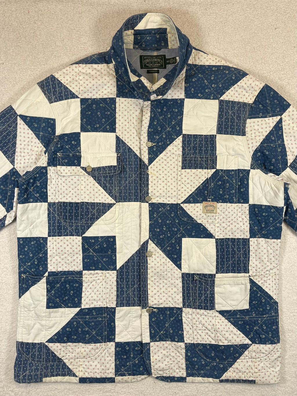 Polo Country Ralph Lauren Cotton & Linen Patchwork Shirt Jacket (2022)