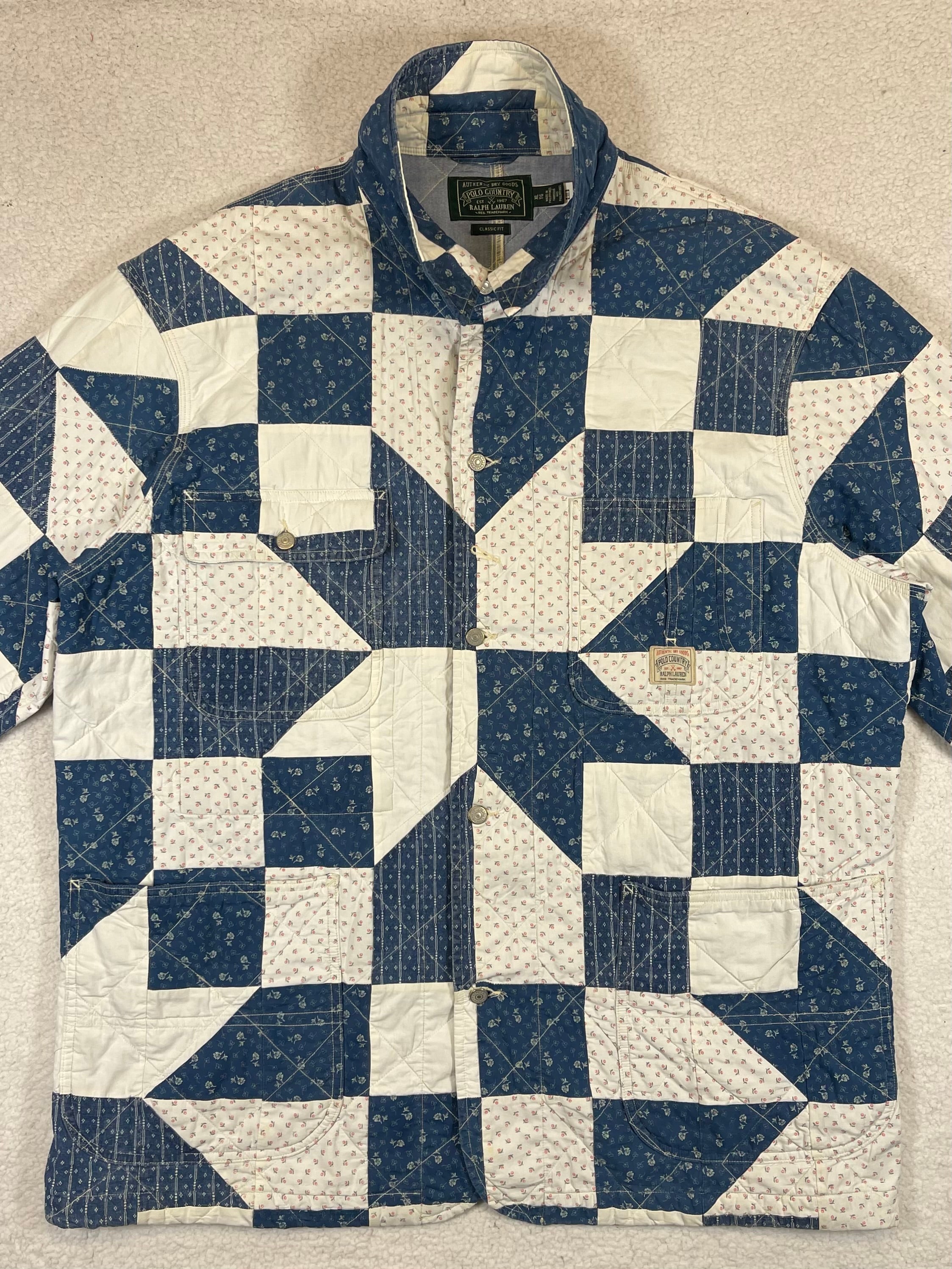Polo Country Ralph Lauren Cotton & Linen Patchwork Shirt Jacket (2022)