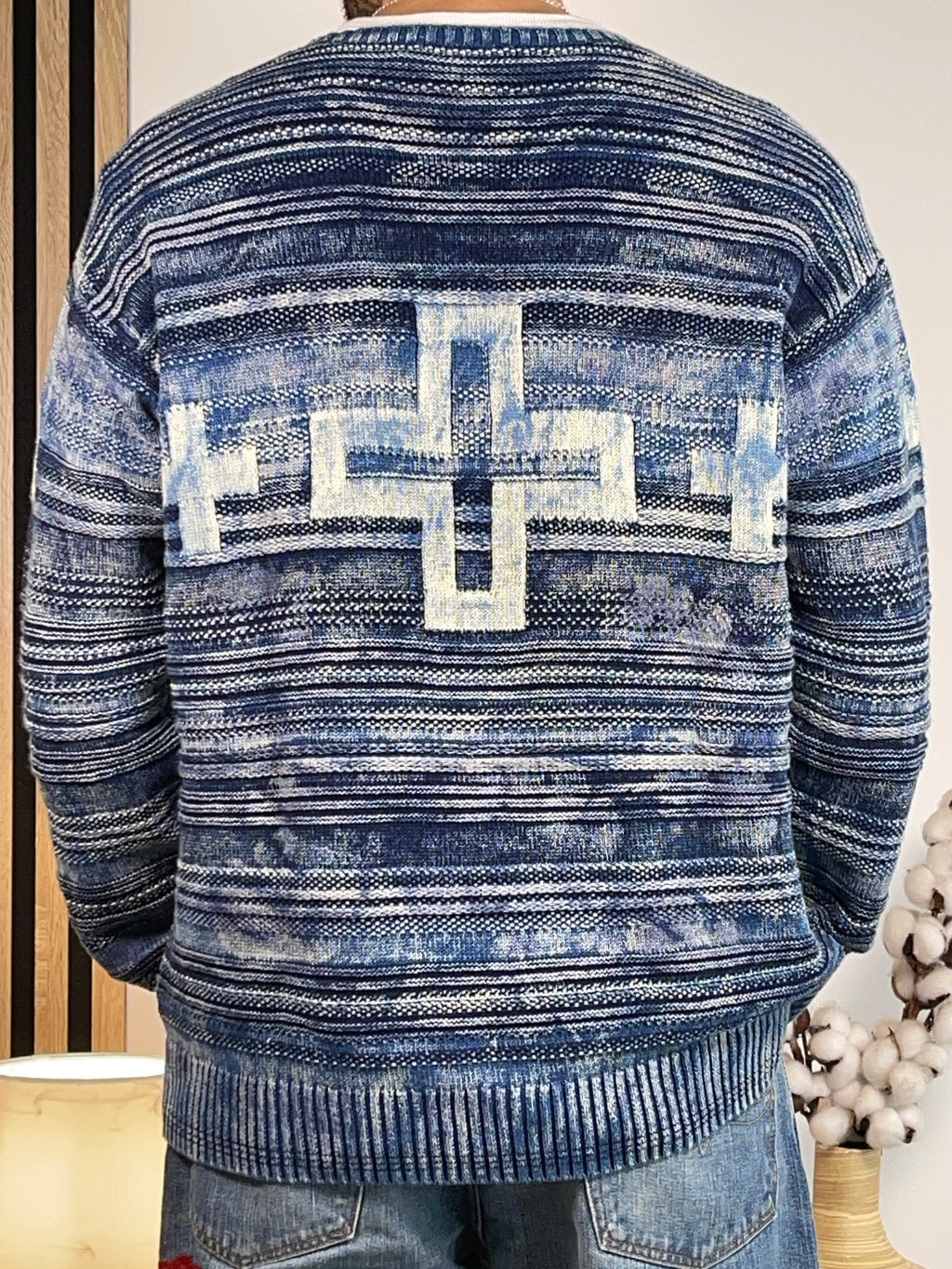 Polo by Ralph Lauren x Naiomi Glasses Indigo Cotton Sweater (2024)