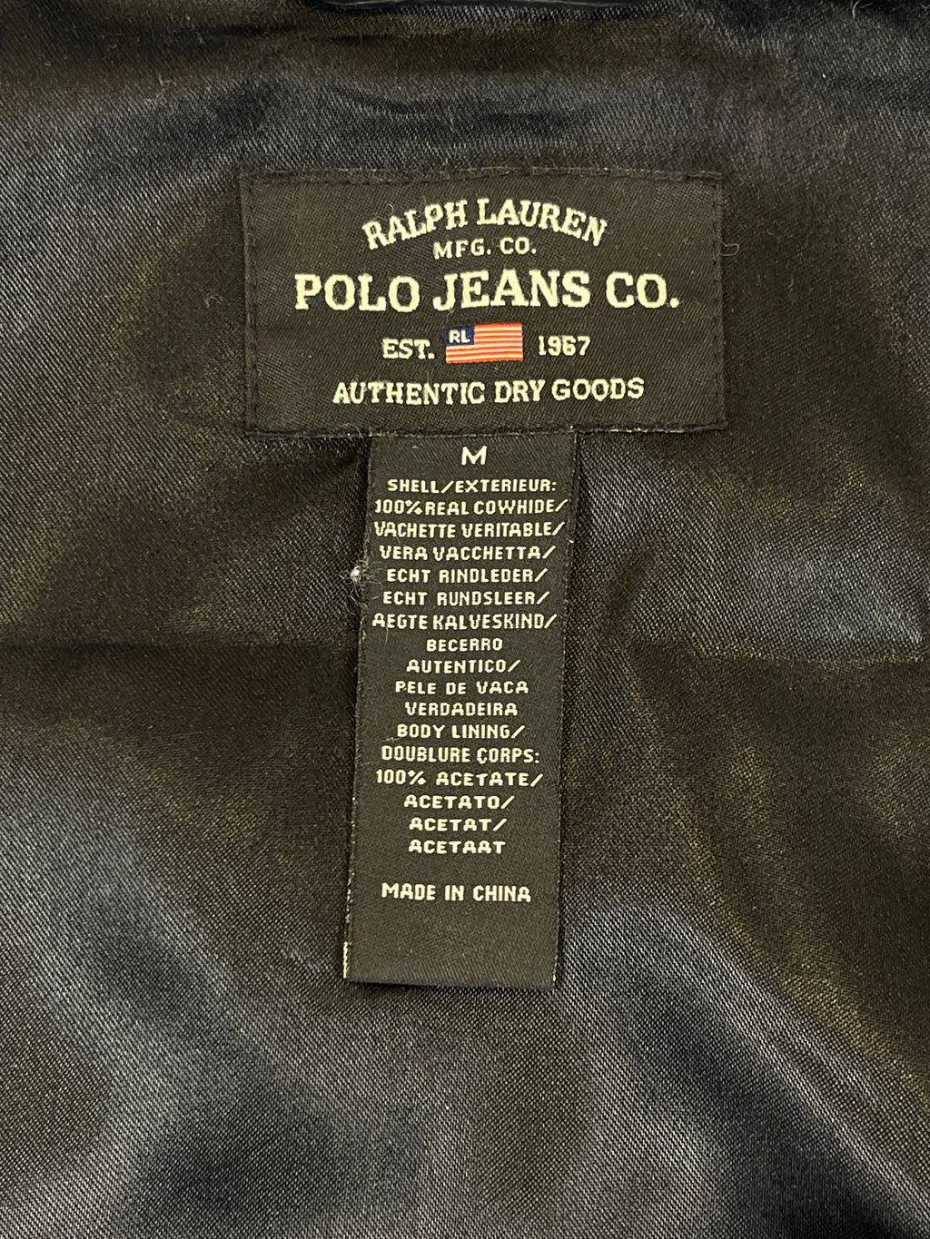 Polo Jeans Co. Ralph Lauren Vintage Genuine Cowhide Motorcycle Jacket