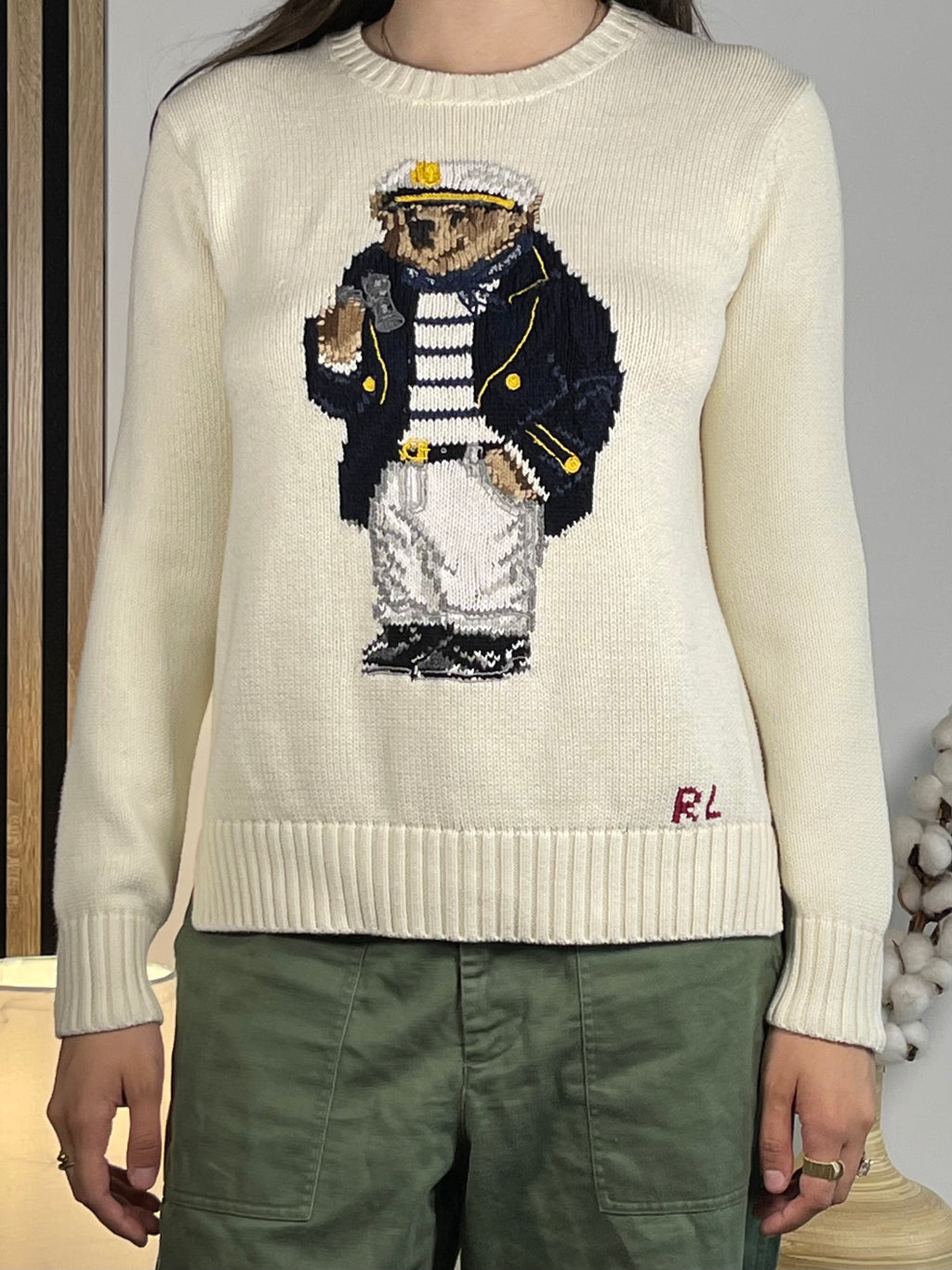 Polo Ralph Lauren Captain Polo Bear Cotton Sweater