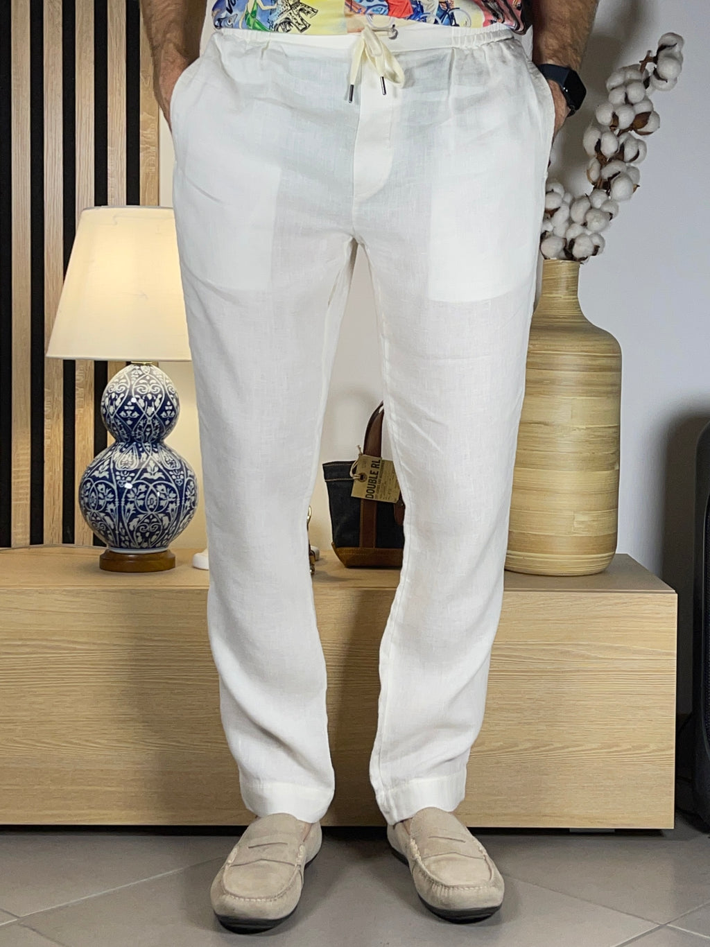 Ralph Lauren Purple Label Linen Dobby Trousers (2022)