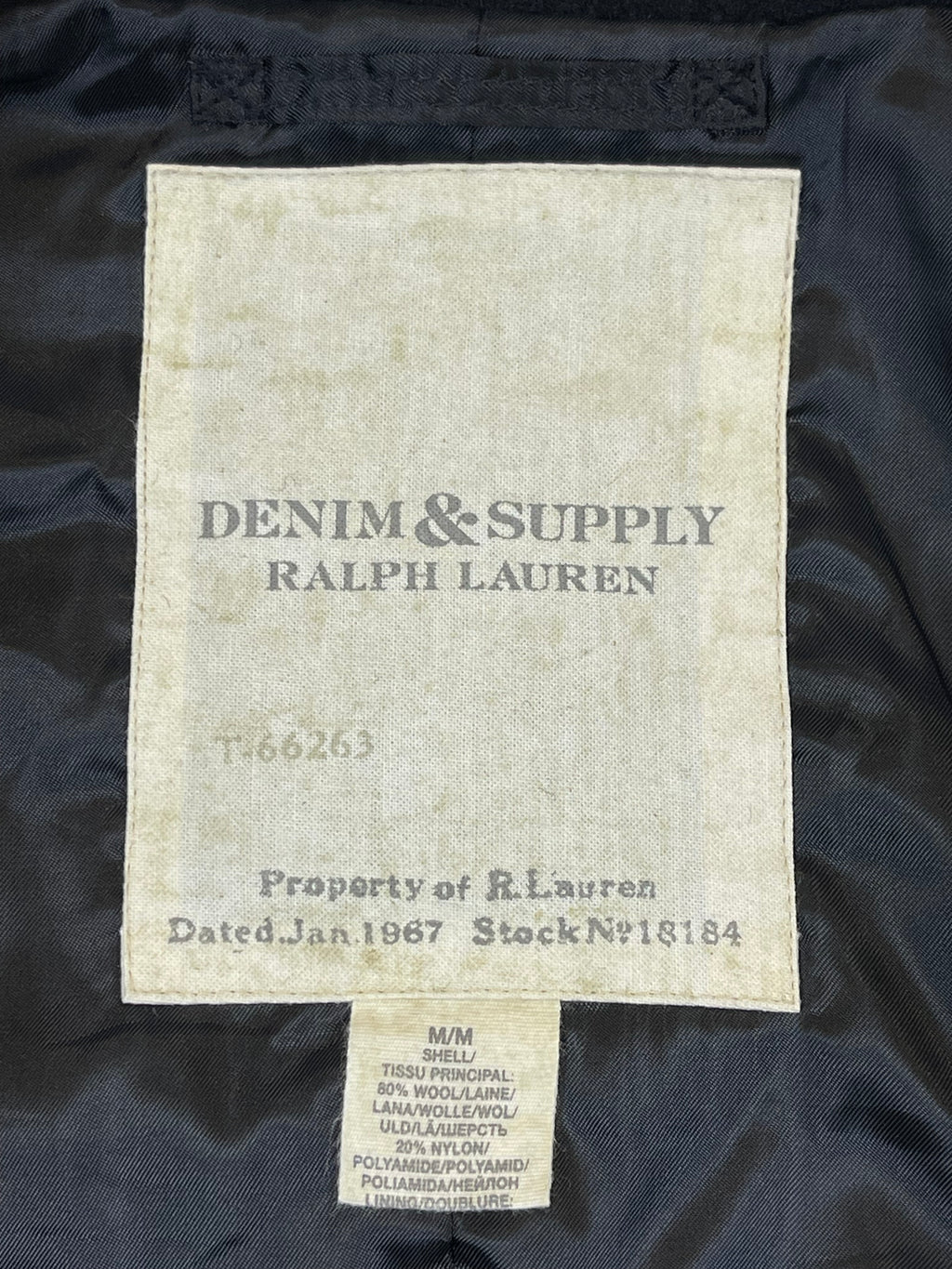 Ralph Lauren Denim & Supply Vintage Wool-Blend Peacoat M