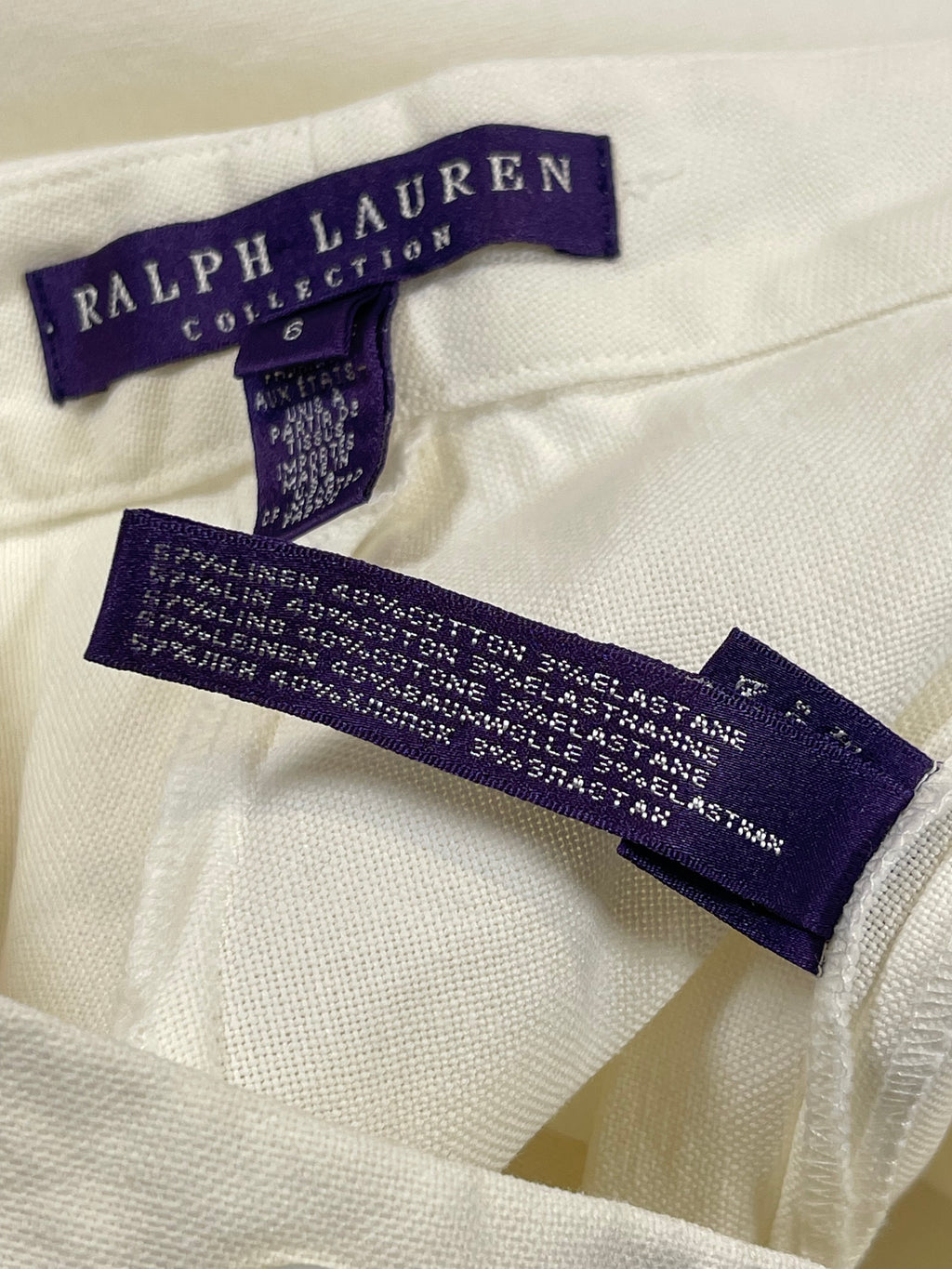 Ralph Lauren Collection Linen Blend Cropped Trousers