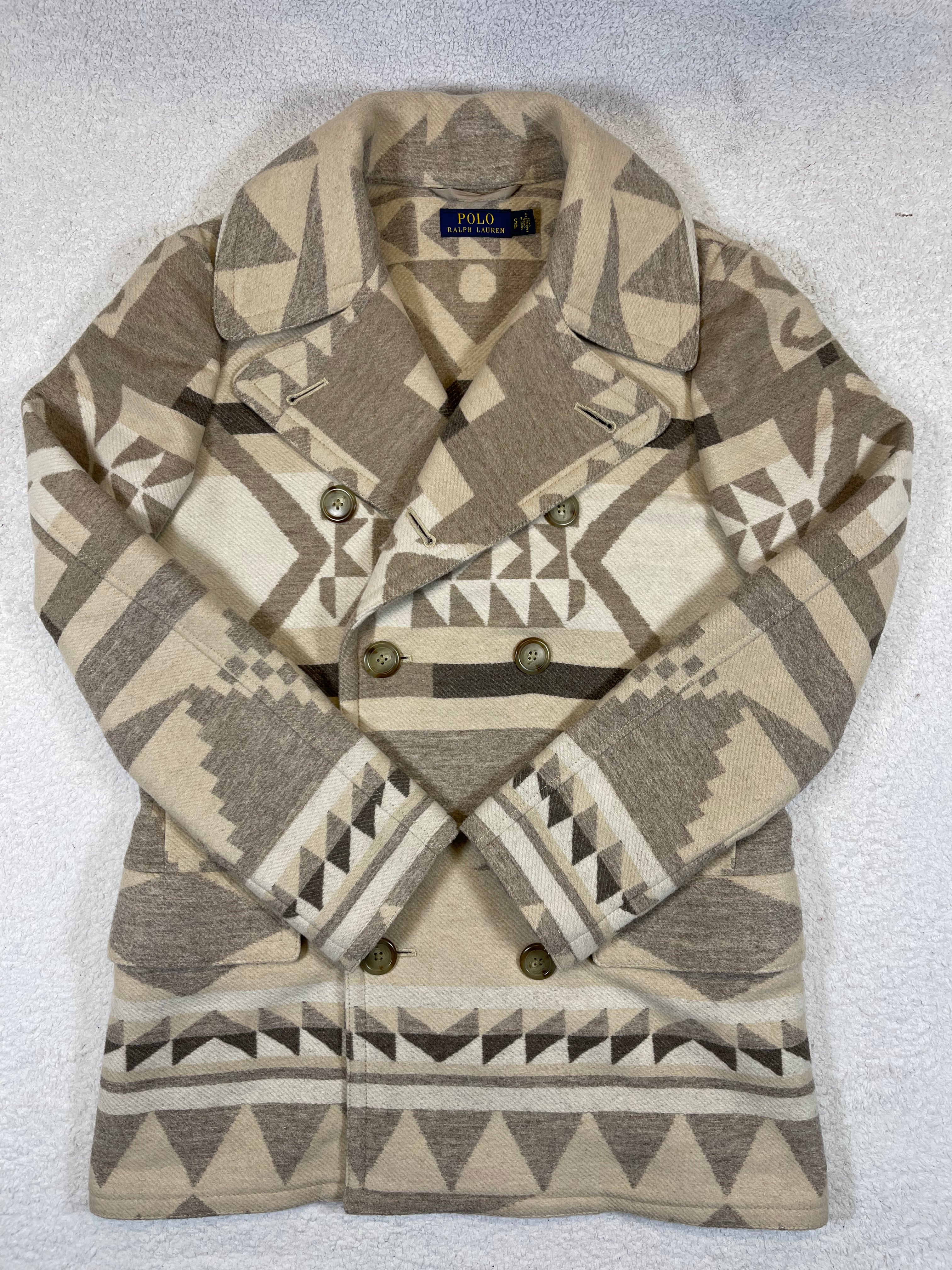 Polo Ralph Lauren Geometric Wool-Blend Peacoat
