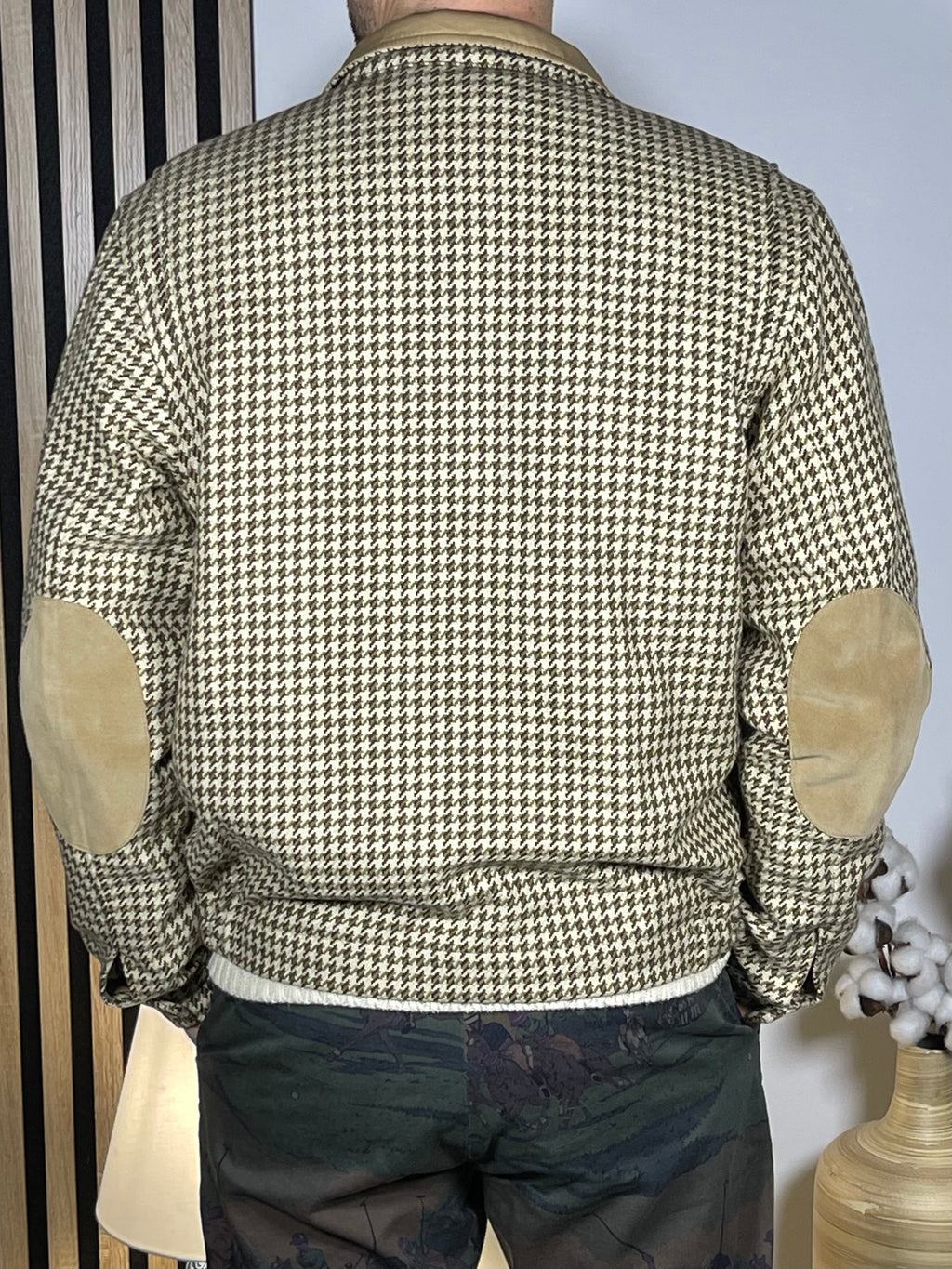 Polo Golf Ralph Lauren Houndstooth Linen Blend Jacket (Vintage)