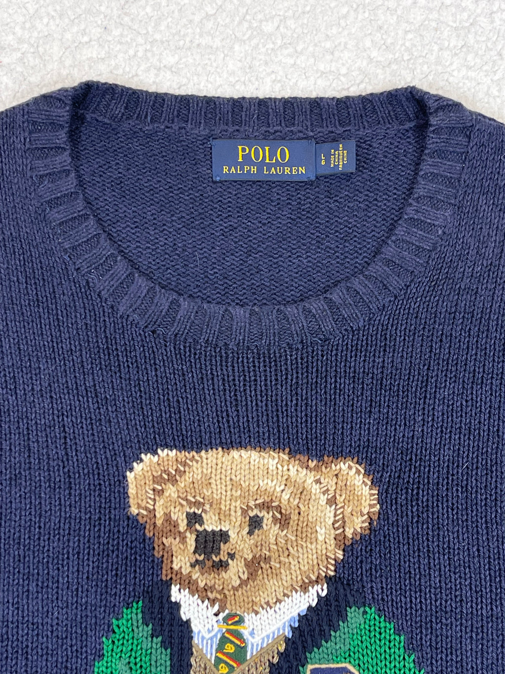 Polo Ralph Lauren Preppy Polo Bear Cotton & Linen Sweater