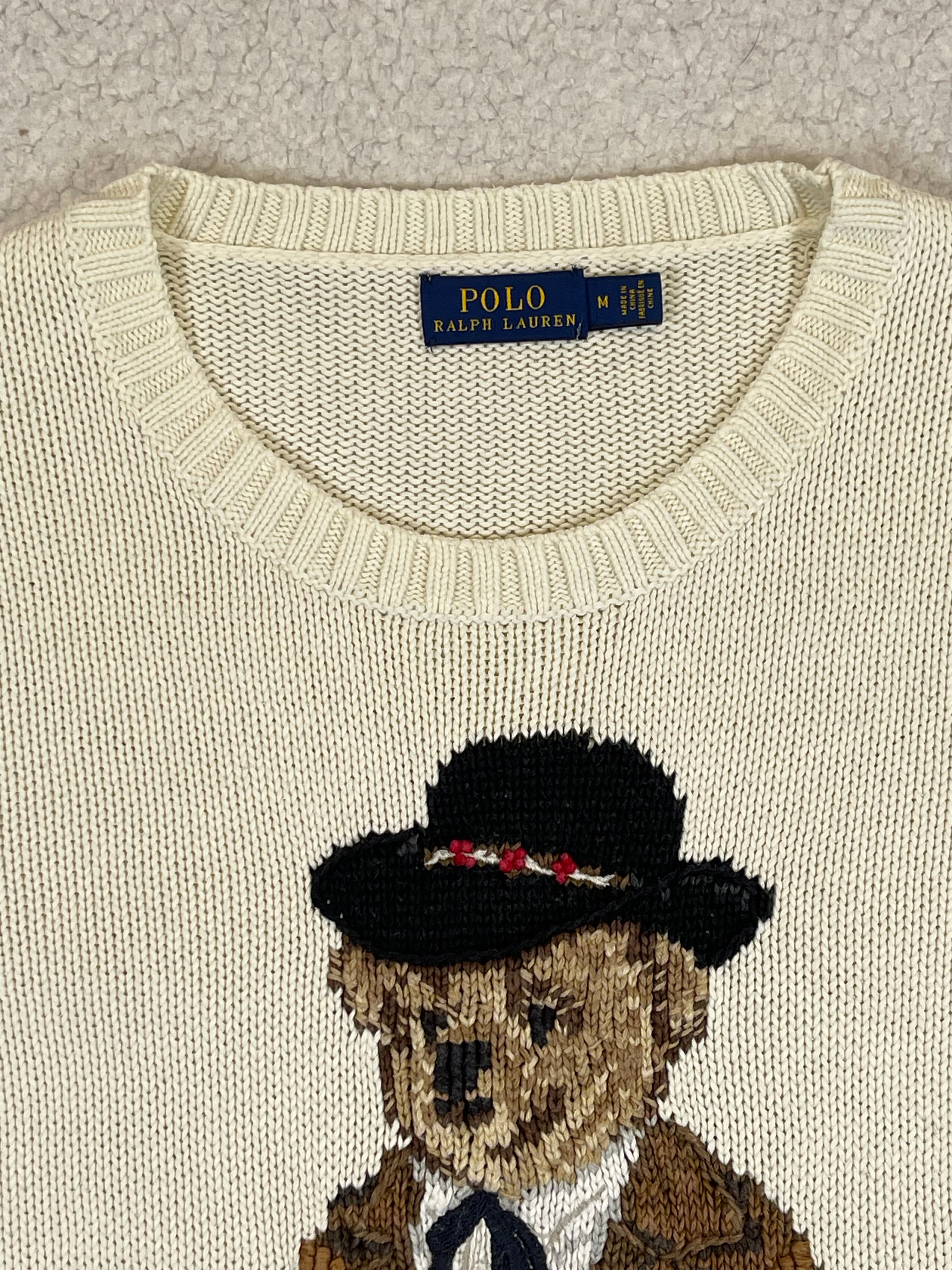 Polo Ralph Lauren Cowboy Polo Bear Cotton Sweater