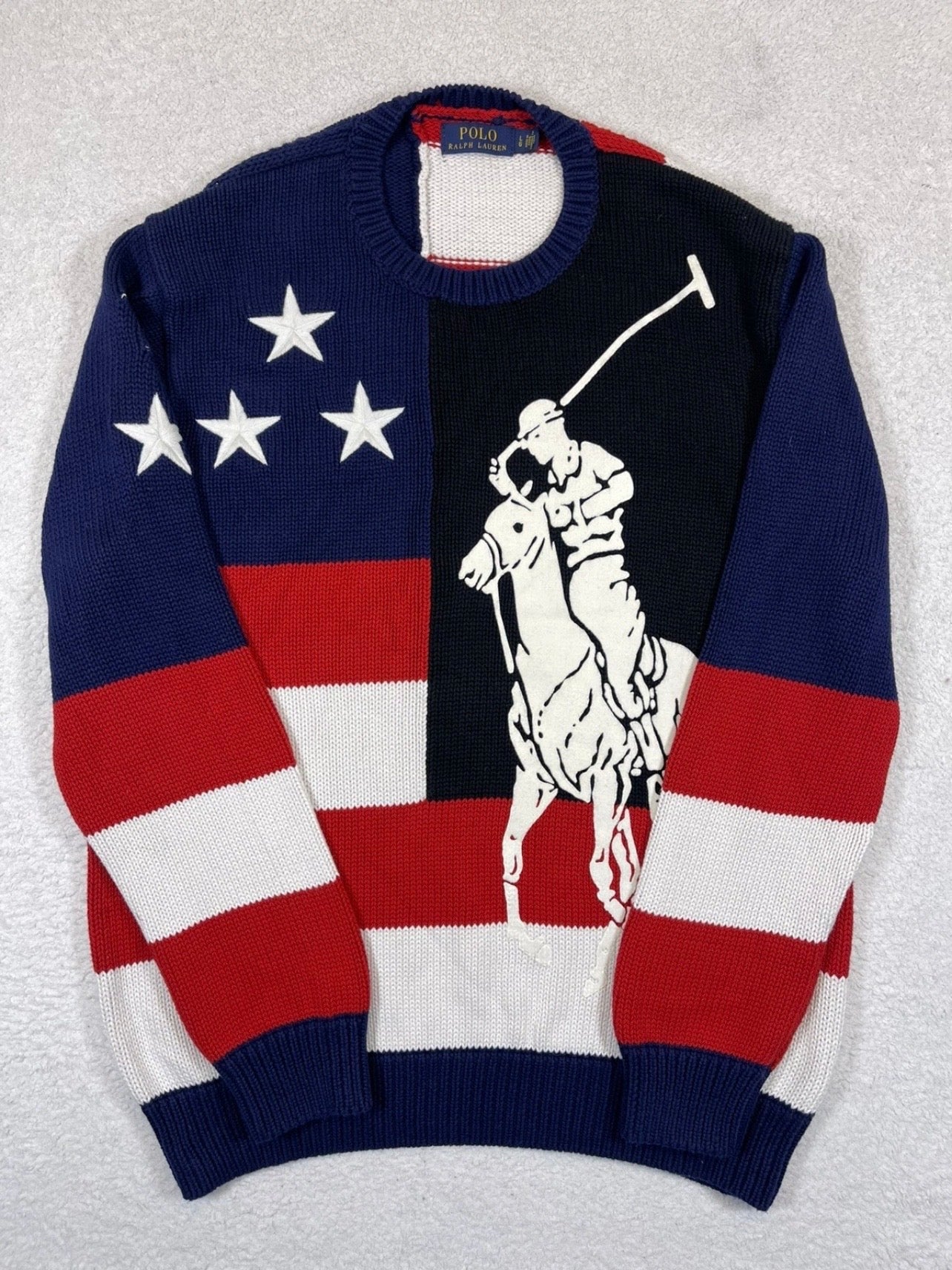 Polo Ralph Lauren Big Pony Flag Cotton Sweater