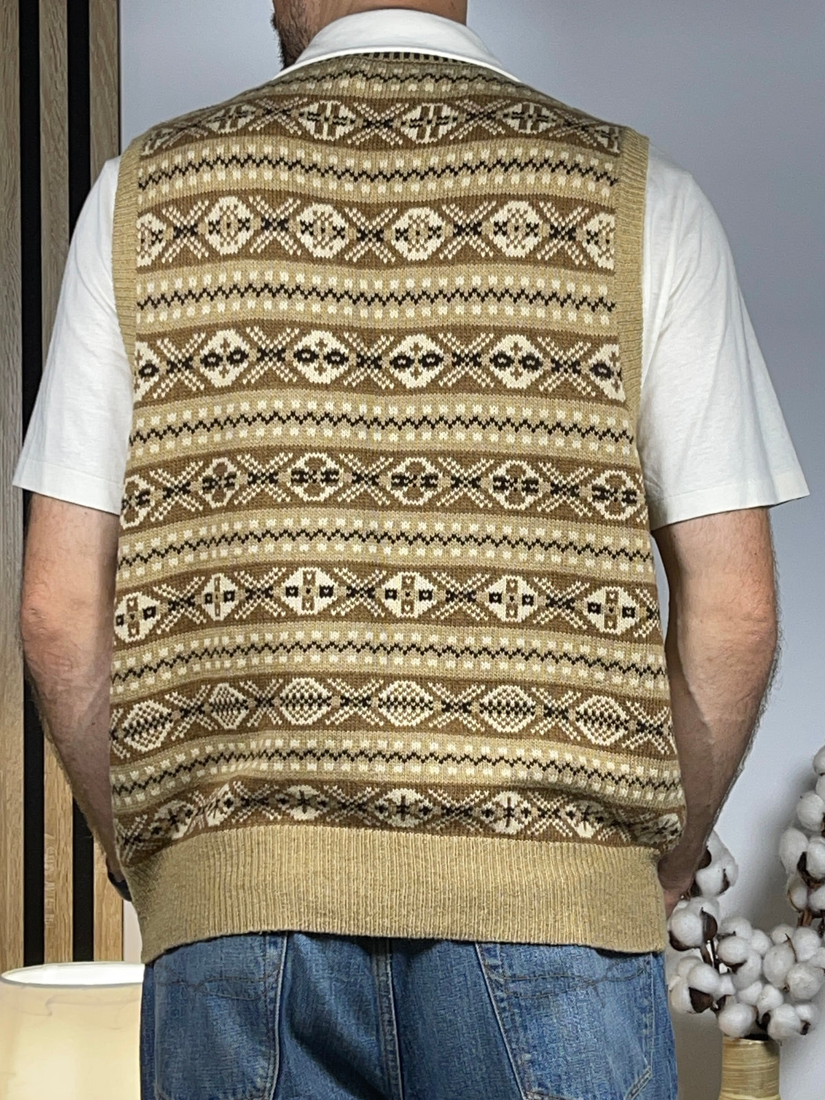 Polo by Ralph Lauren Vintage Fair Isle Cotton & Cashmere Sweater Vest