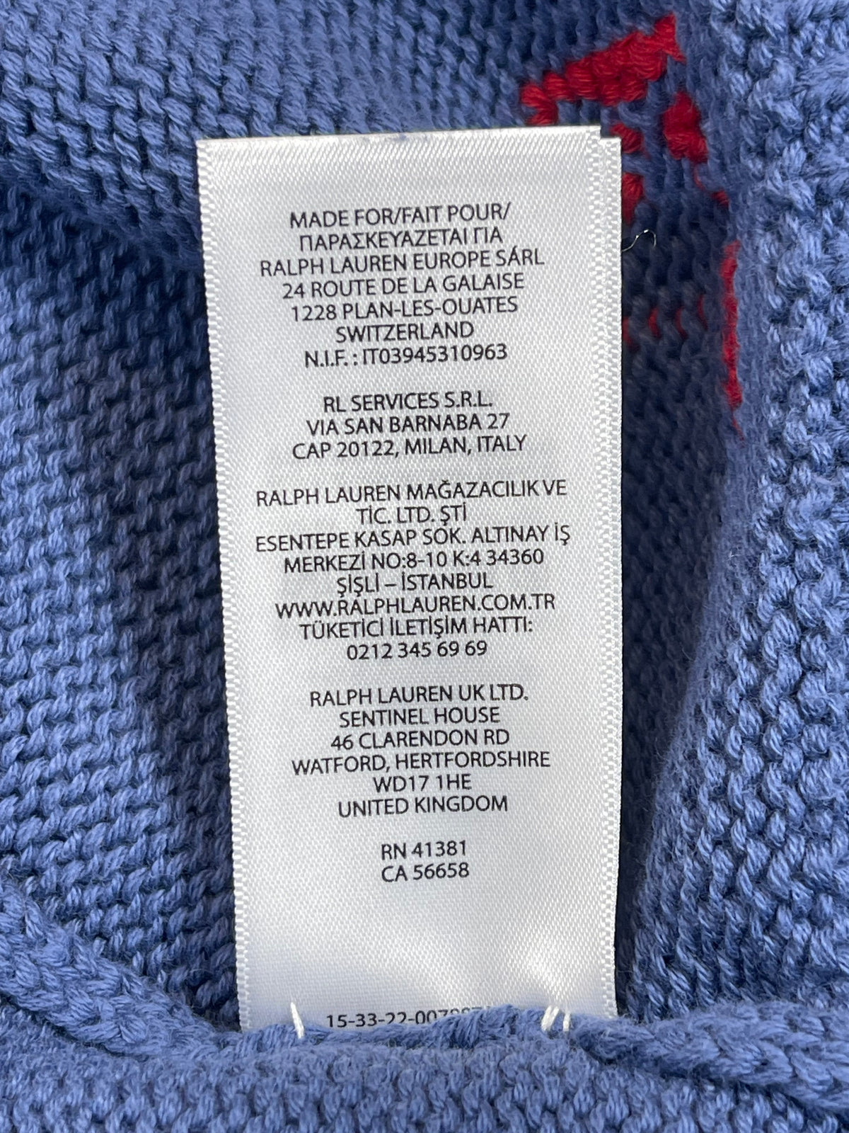 Polo by Ralph Lauren Polo Bear Regatta Cotton Sweater M