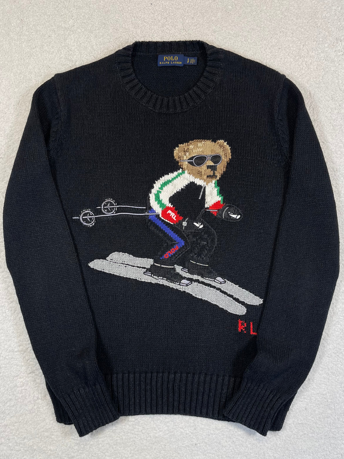 Polo Ralph Lauren Polo Bear Skier Cotton & Linen Sweater