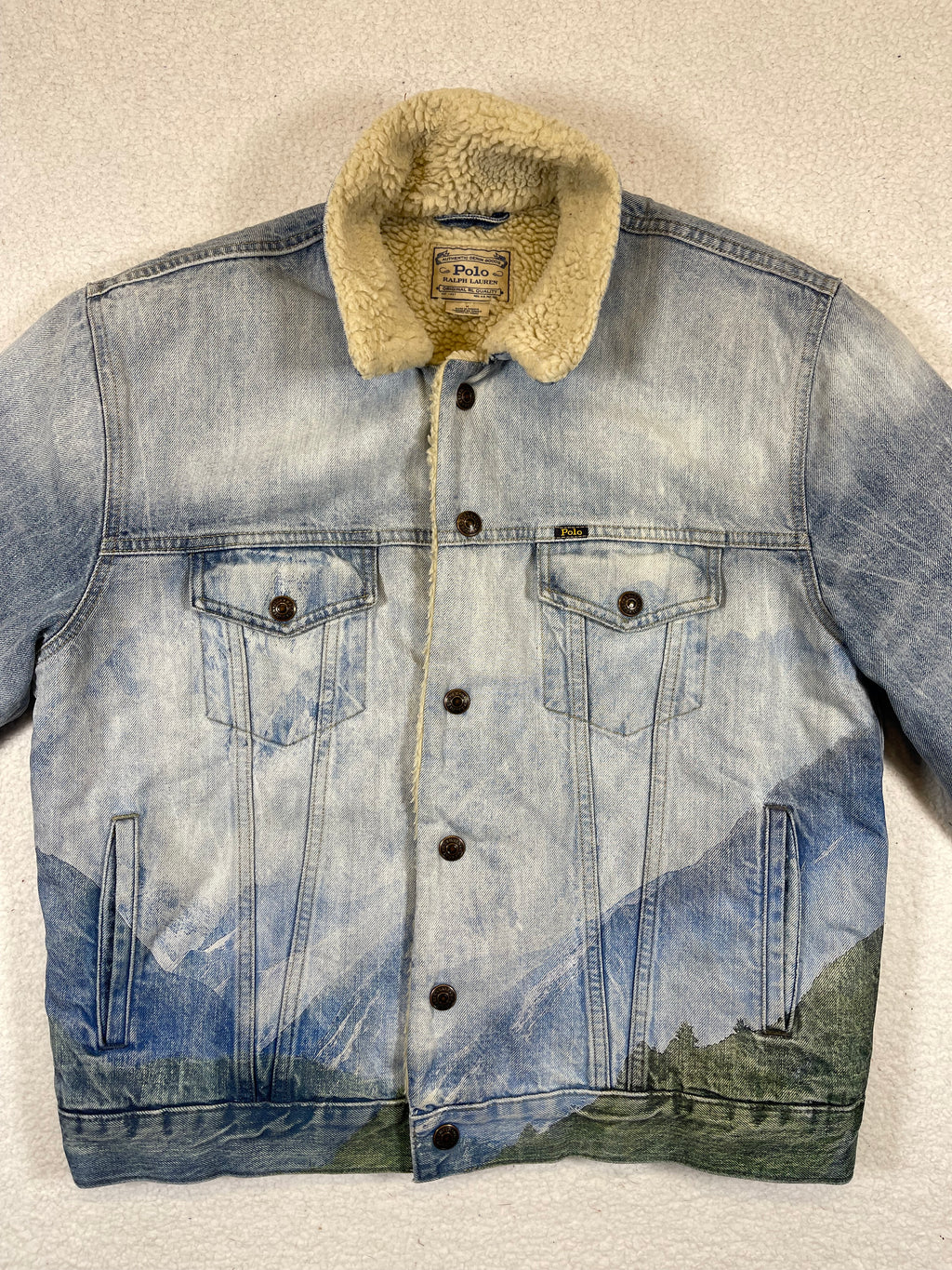 Polo Ralph Lauren Pattern-Lined Denim Trucker Jacket