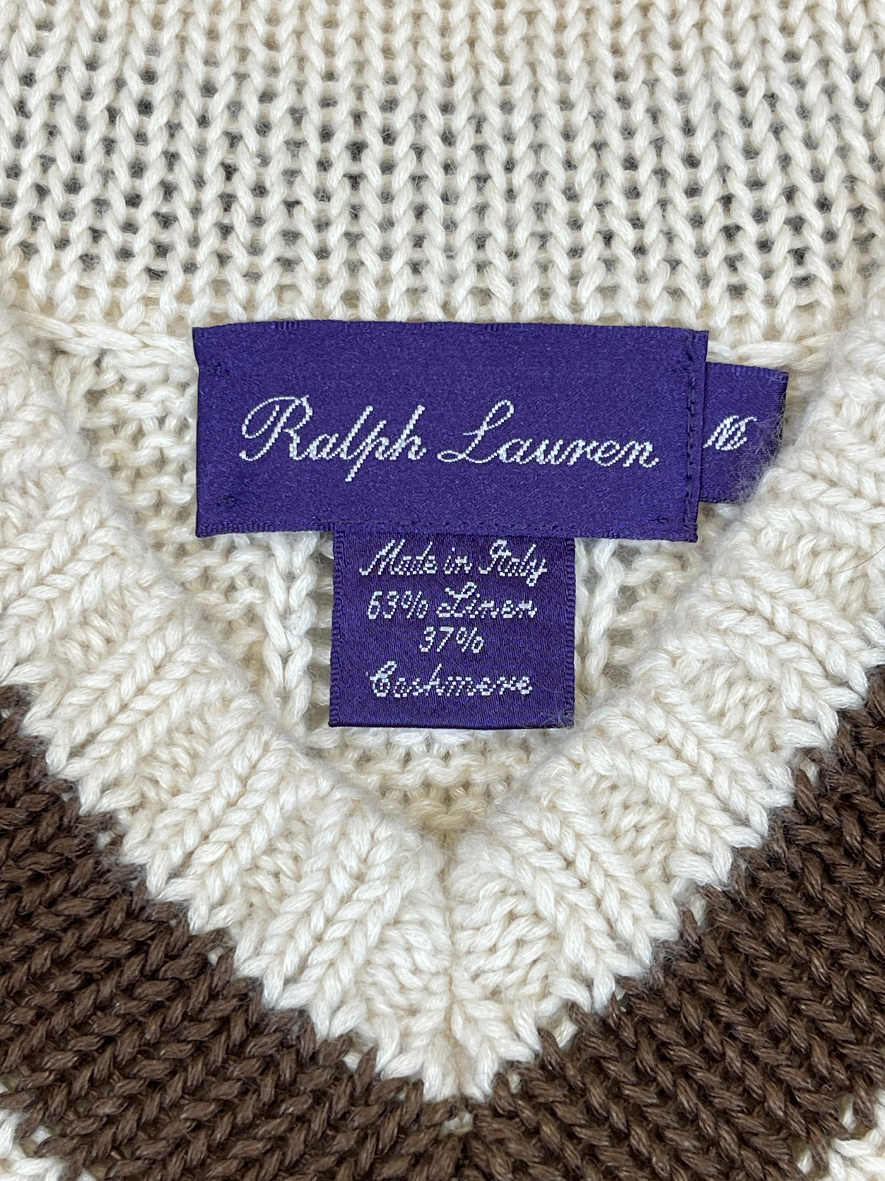 Ralph Lauren Purple Label Linen & Cashmere Cricket Sweater (Vintage 2000s)
